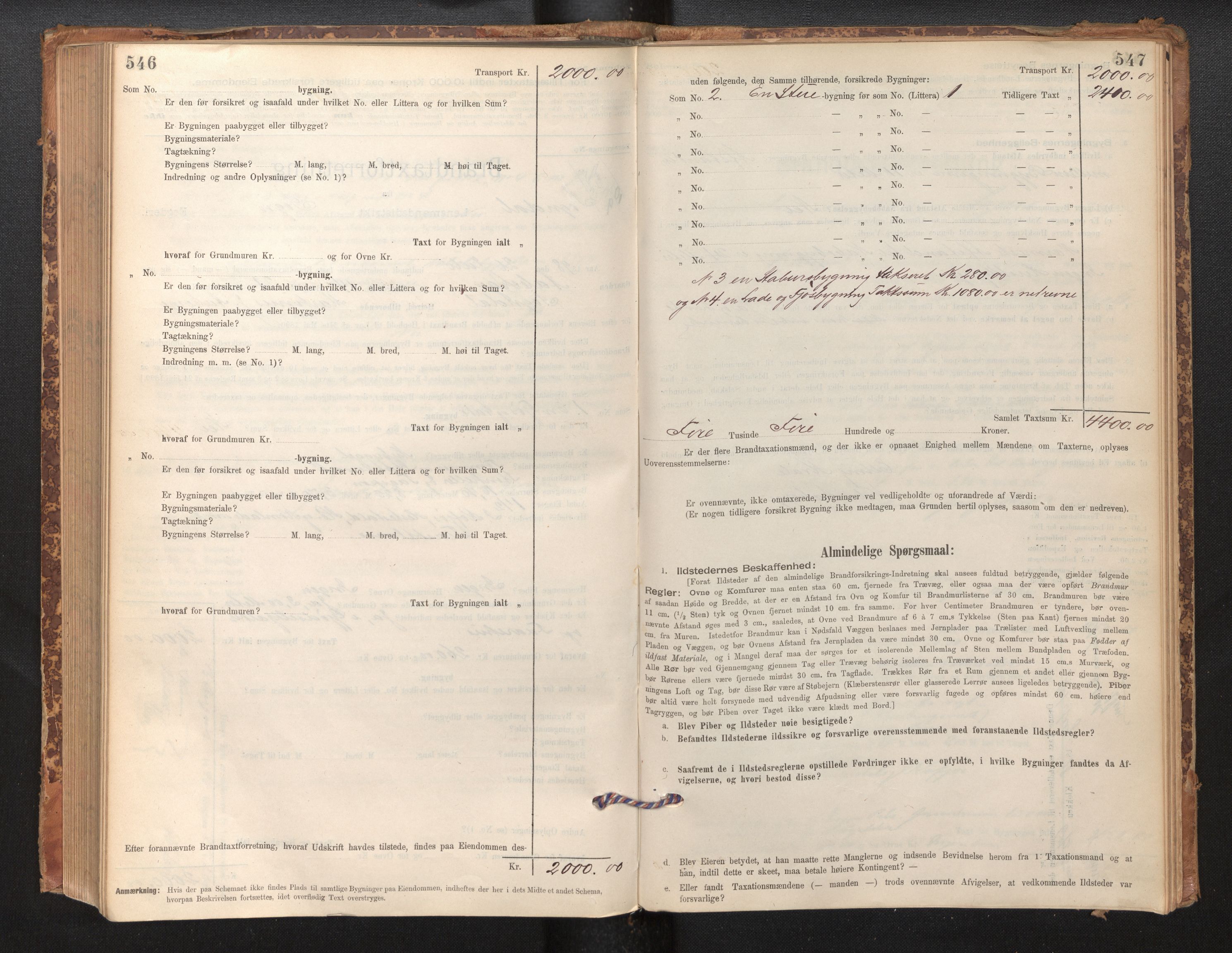 Lensmannen i Sogndal, AV/SAB-A-29901/0012/L0008: Branntakstprotokoll, skjematakst, 1895-1906, p. 546-547