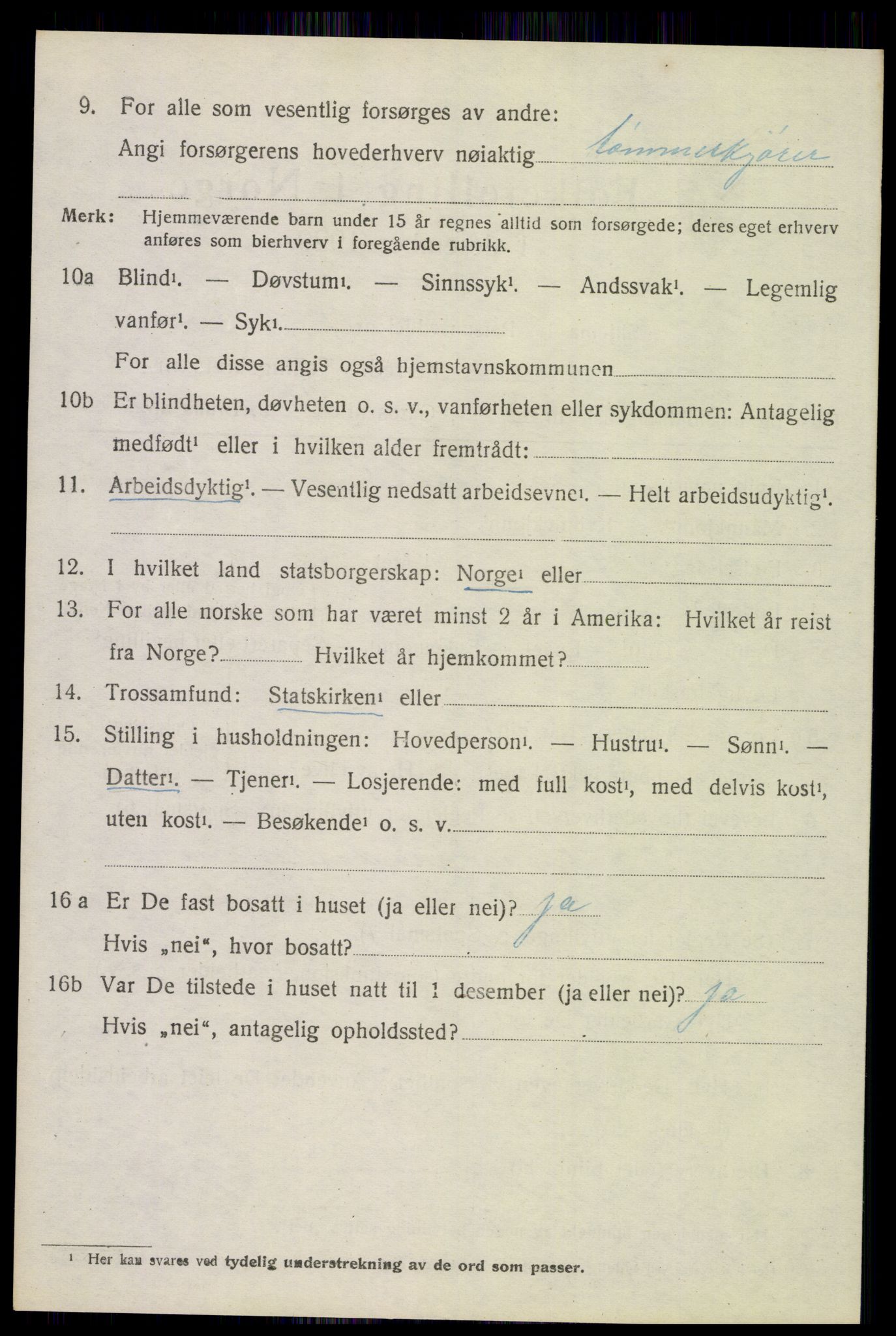 SAH, 1920 census for Trysil, 1920, p. 12806