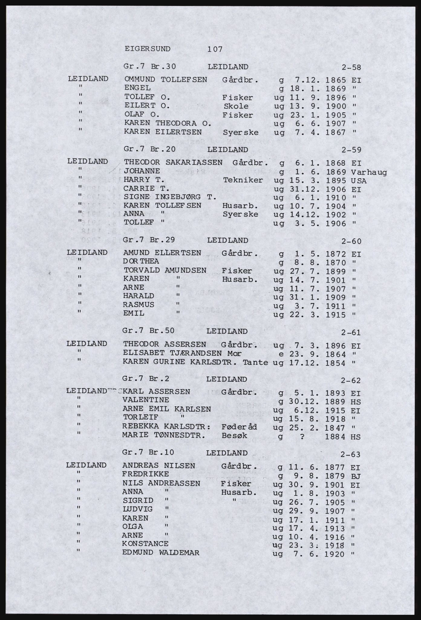 SAST, Copy of 1920 census for Dalane, 1920, p. 555