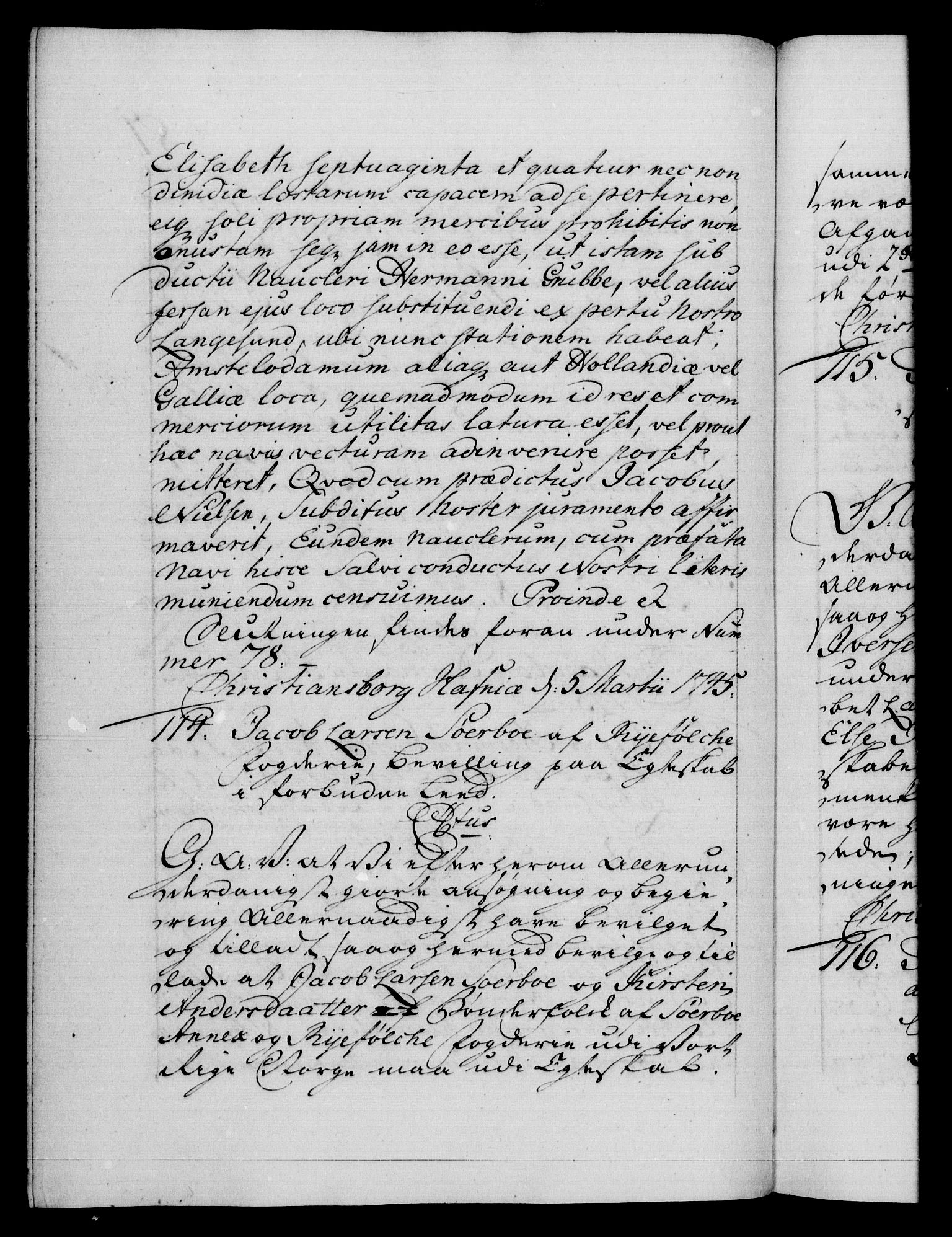 Danske Kanselli 1572-1799, RA/EA-3023/F/Fc/Fca/Fcaa/L0034: Norske registre, 1745-1746, p. 81b