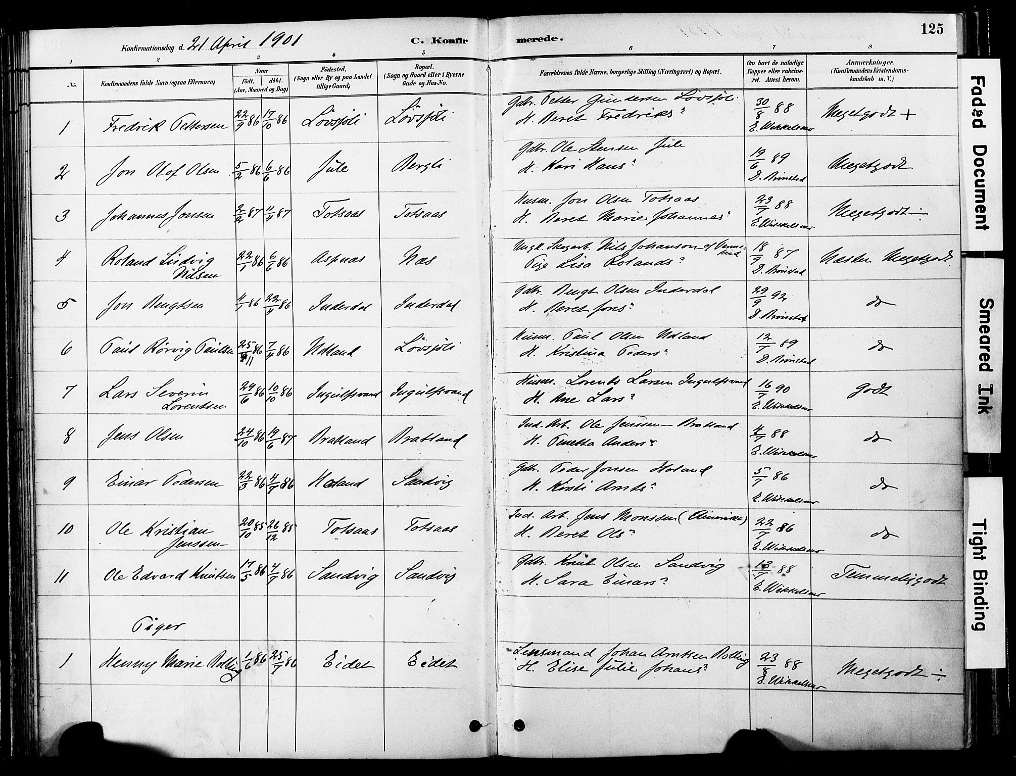 Ministerialprotokoller, klokkerbøker og fødselsregistre - Nord-Trøndelag, SAT/A-1458/755/L0494: Parish register (official) no. 755A03, 1882-1902, p. 125