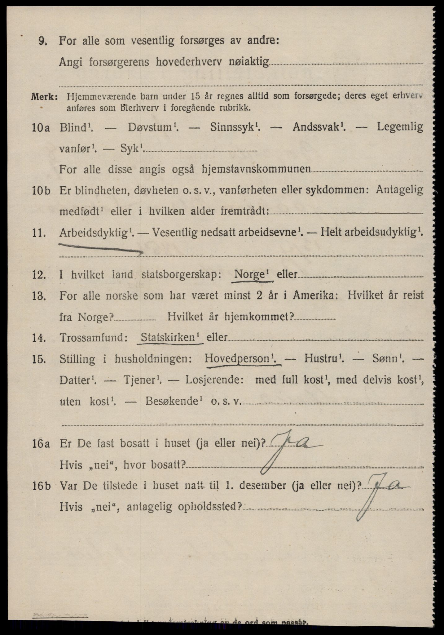 SAT, 1920 census for Borgund, 1920, p. 7045