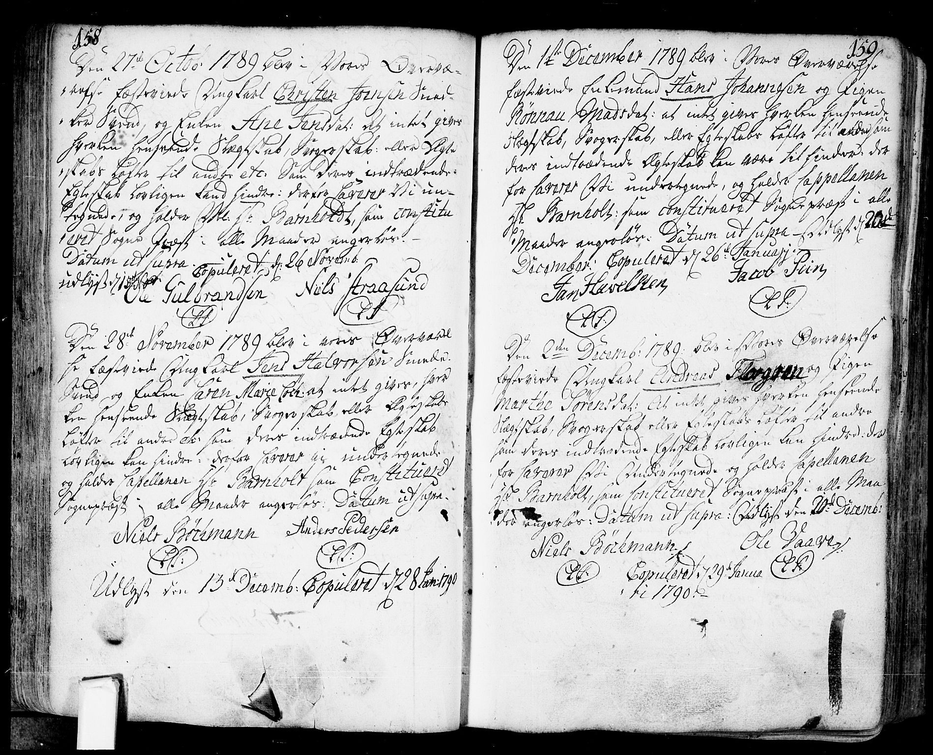 Fredrikstad prestekontor Kirkebøker, AV/SAO-A-11082/F/Fa/L0002: Parish register (official) no. 2, 1750-1804, p. 158-159