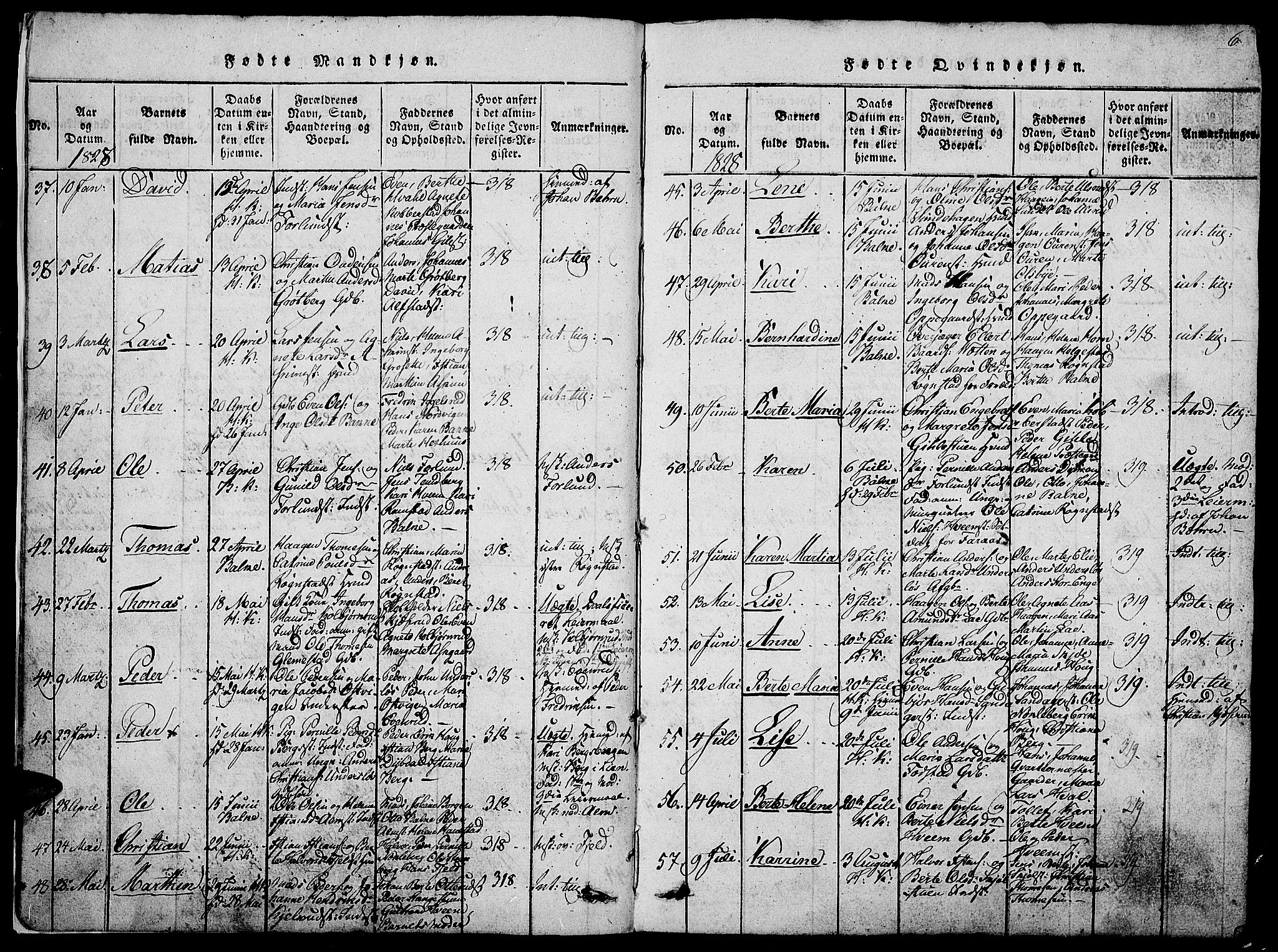 Østre Toten prestekontor, AV/SAH-PREST-104/H/Ha/Hab/L0001: Parish register (copy) no. 1, 1827-1839, p. 6