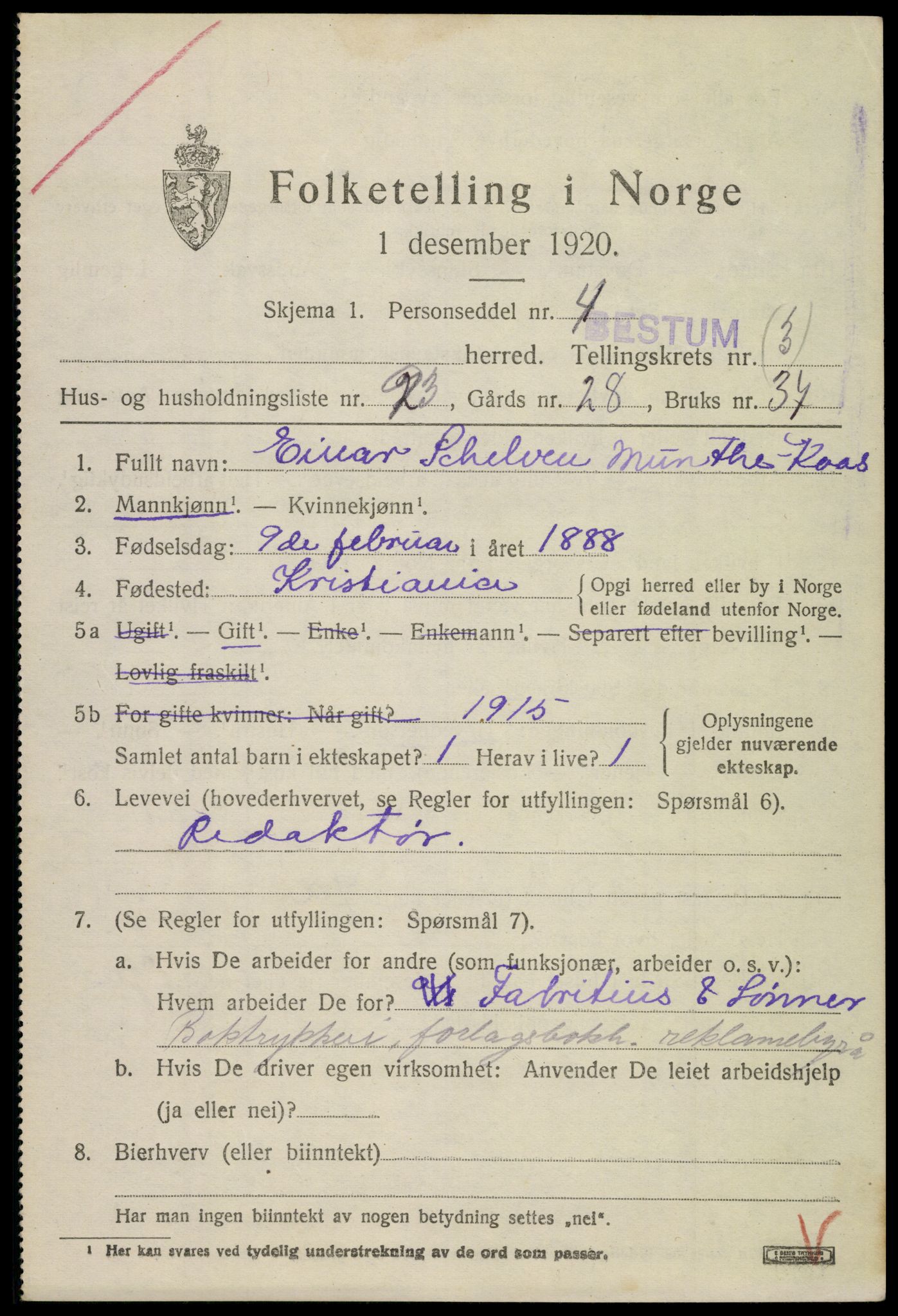 SAO, 1920 census for Aker, 1920, p. 25456