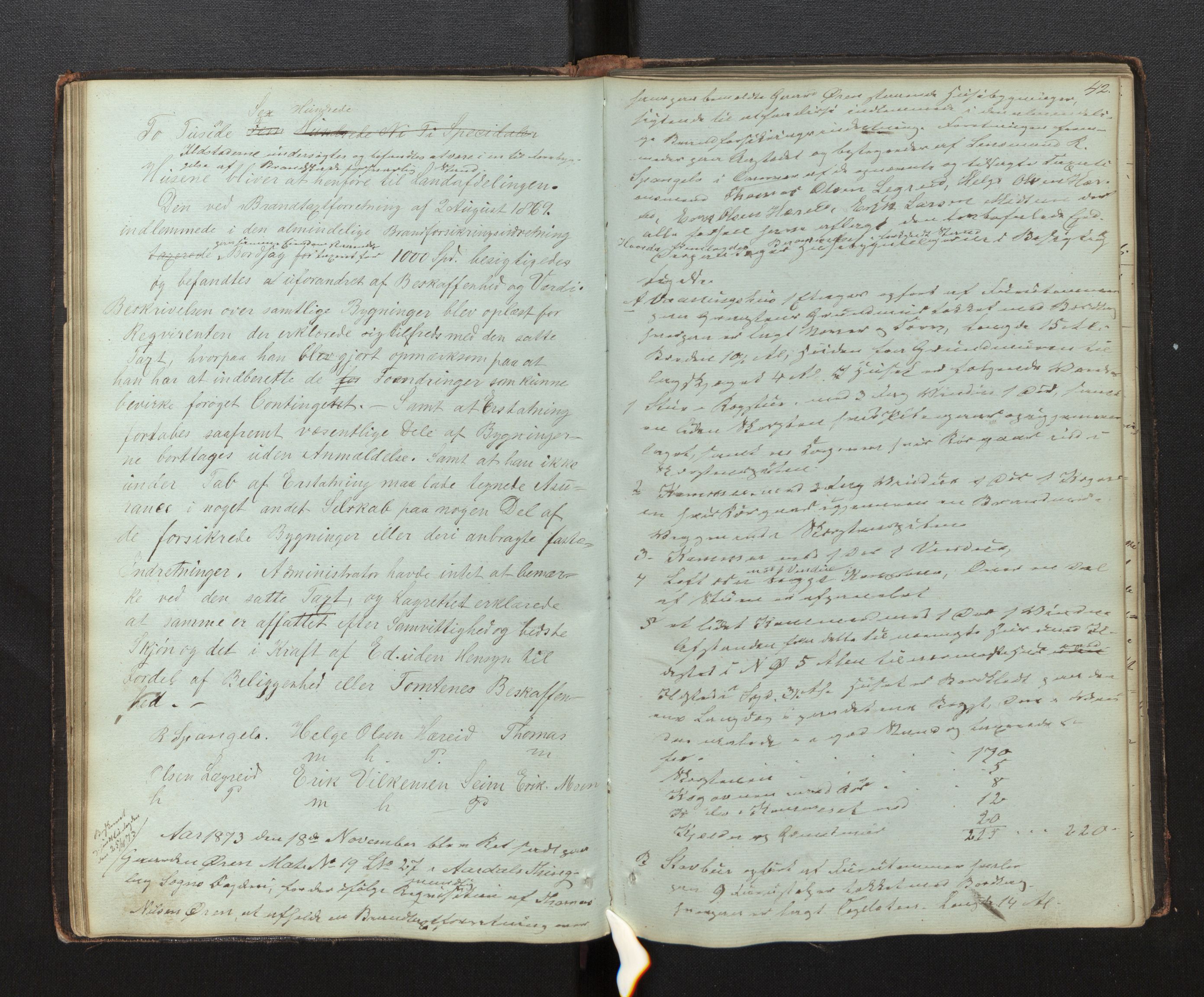 Lensmannen i Årdal, AV/SAB-A-30501/0012/L0001: Branntakstprotokoll, 1846-1898, p. 41b-42a