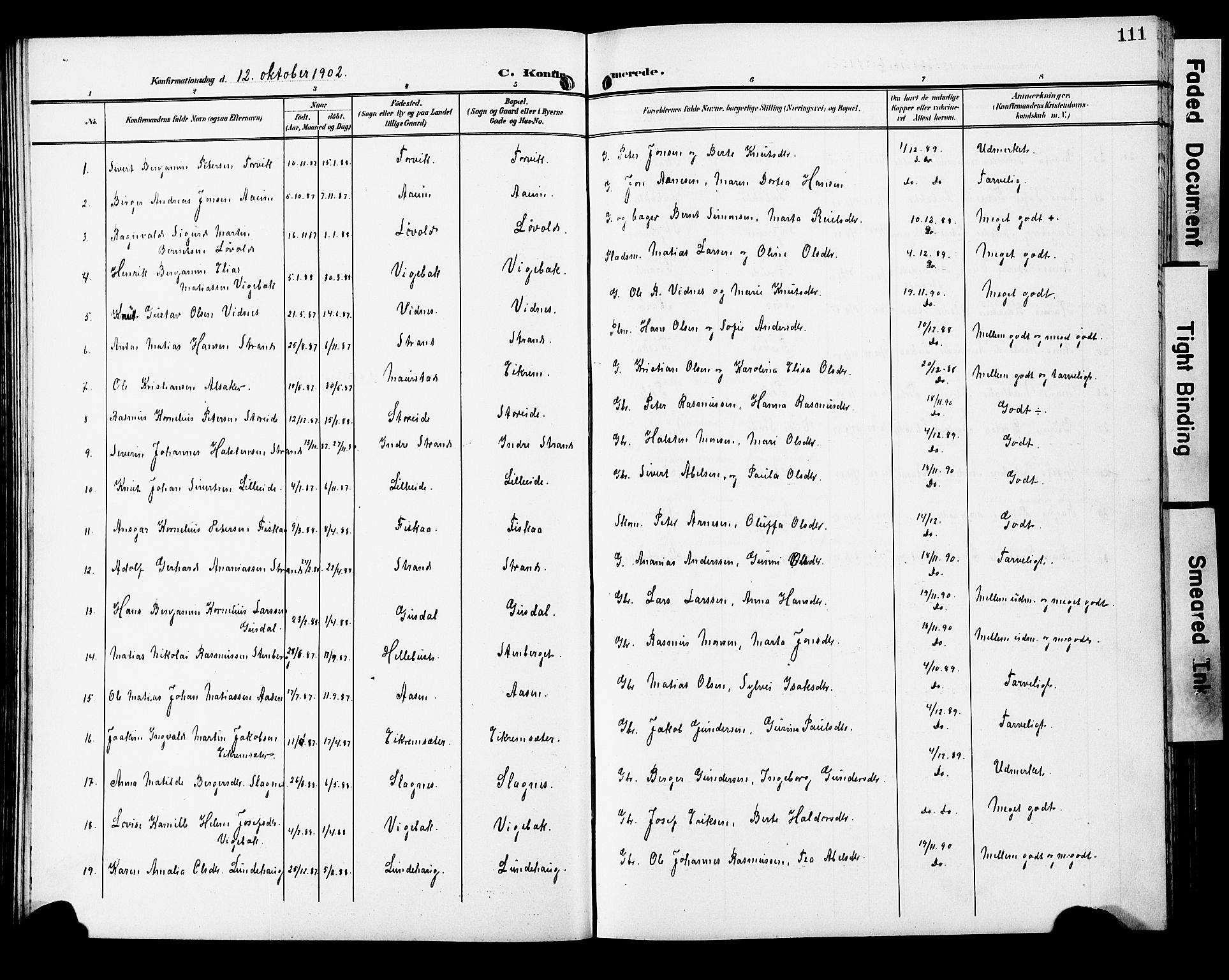 Ministerialprotokoller, klokkerbøker og fødselsregistre - Møre og Romsdal, SAT/A-1454/501/L0018: Parish register (copy) no. 501C04, 1902-1930, p. 111