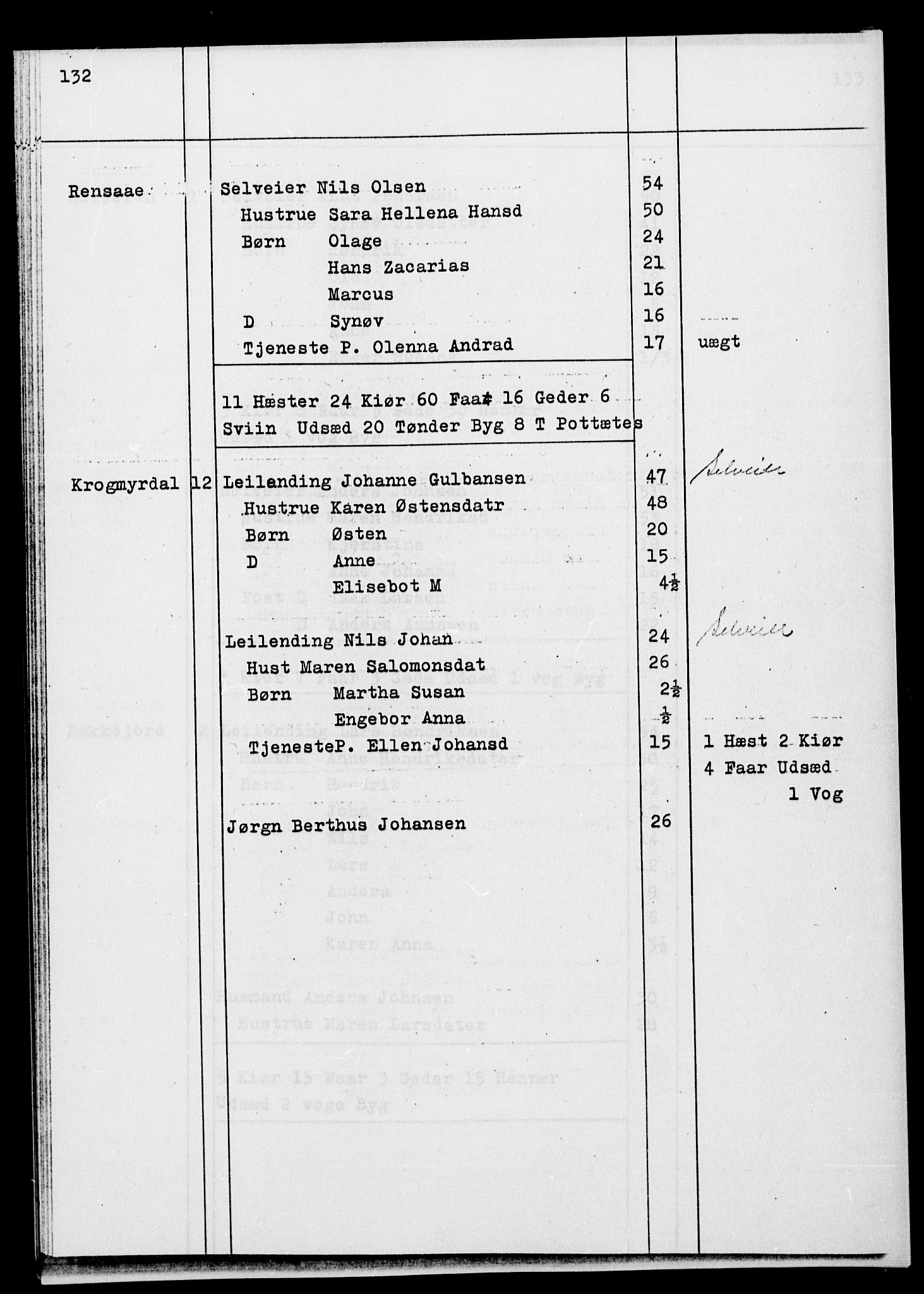 SATØ, Census 1845 for Ibestad, 1845, p. 132