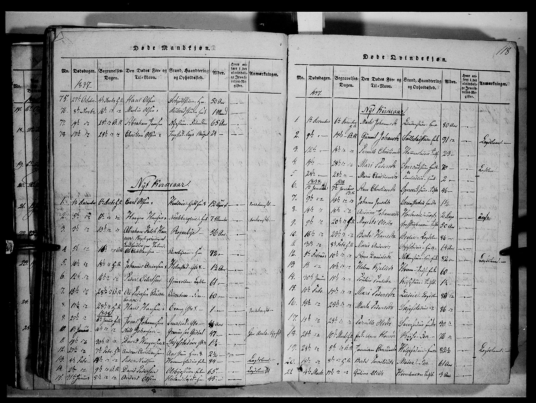 Østre Toten prestekontor, SAH/PREST-104/H/Ha/Haa/L0001: Parish register (official) no. 1, 1828-1839, p. 118