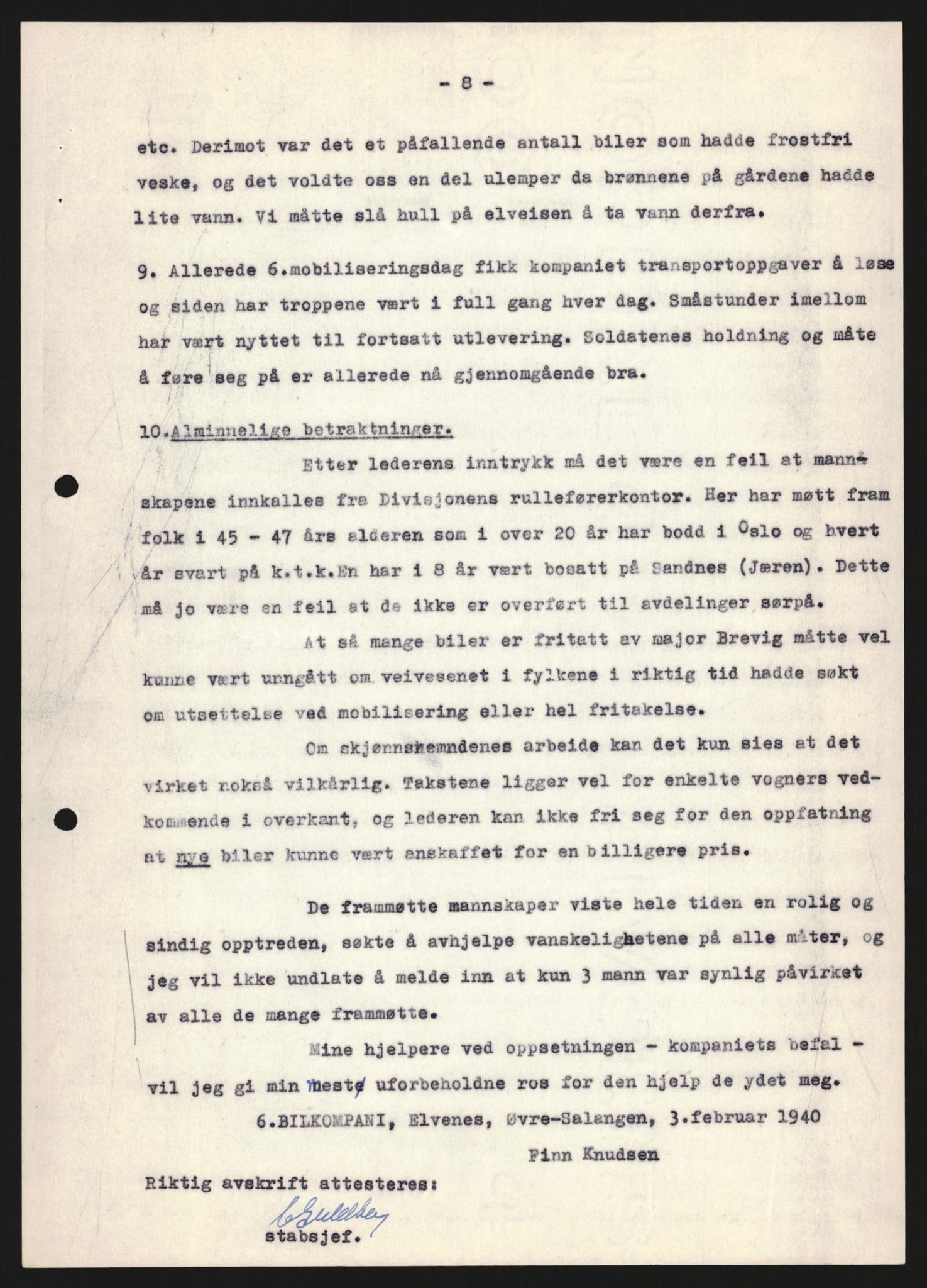 Forsvaret, Forsvarets krigshistoriske avdeling, AV/RA-RAFA-2017/Y/Yb/L0130: II-C-11-600  -  6. Divisjon / 6. Distriktskommando, 1940, p. 45