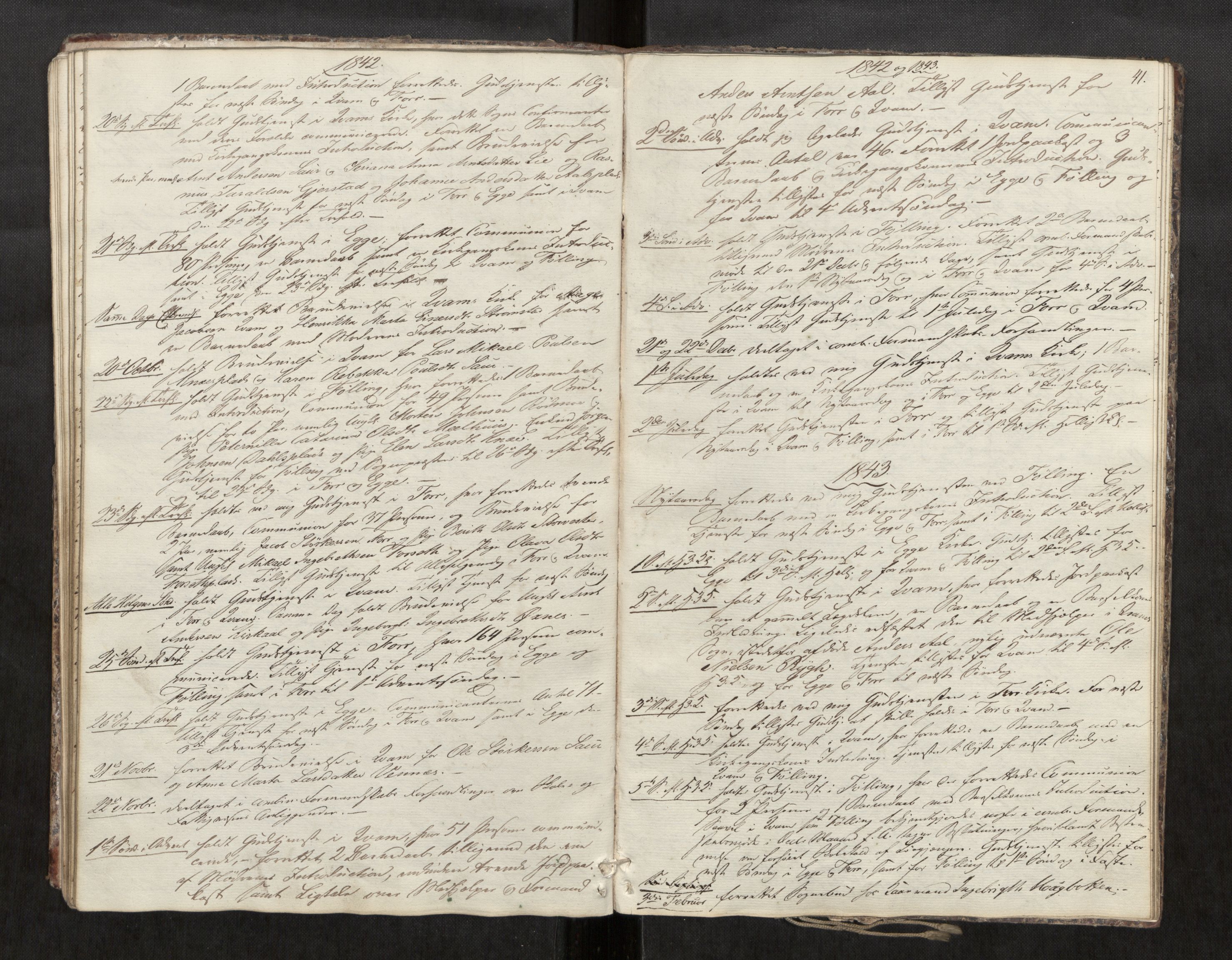 Stod sokneprestkontor, SAT/A-1164/2/I/I1/I1d/L0001: Curate's parish register no. 1, 1827-1849, p. 41