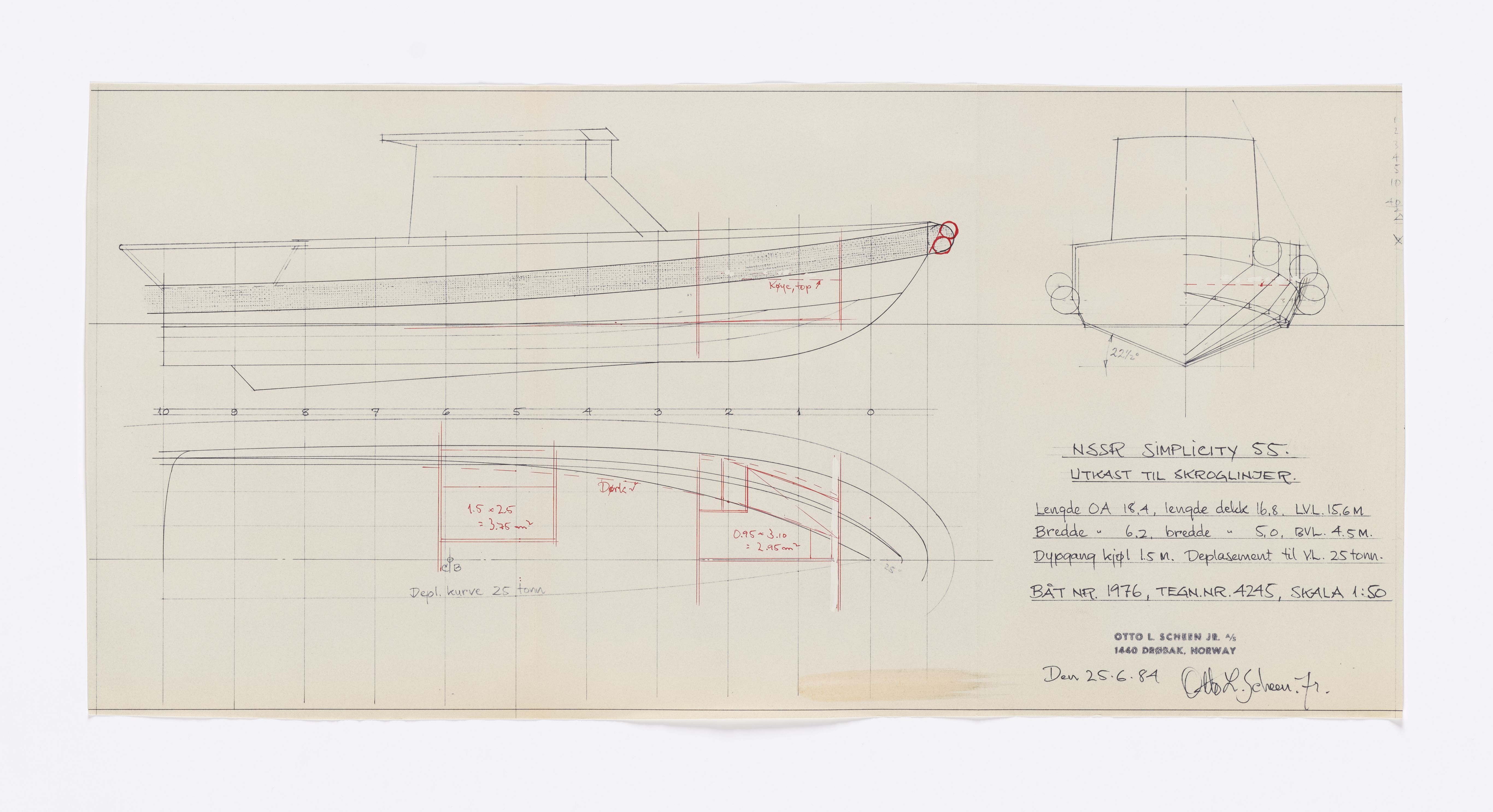 Furuholmen & Scheen, AFM/OM-1003/T/Ta/L0009/0002: Redningsfartøy / Scheen, 1984-1995