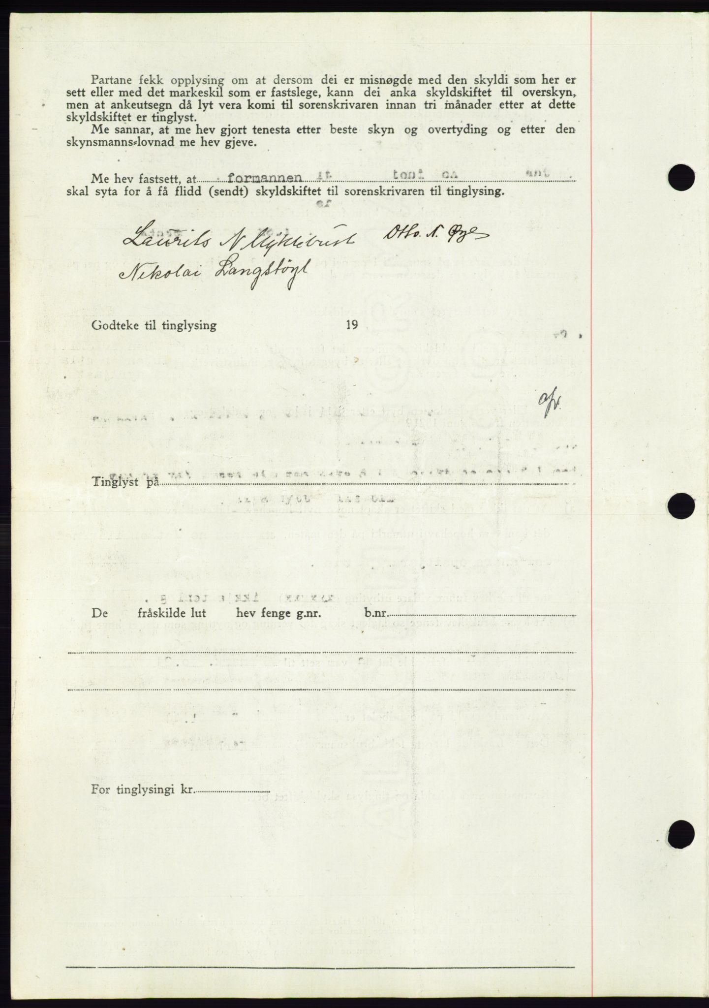 Søre Sunnmøre sorenskriveri, AV/SAT-A-4122/1/2/2C/L0071: Mortgage book no. 65, 1941-1941, Diary no: : 683/1941