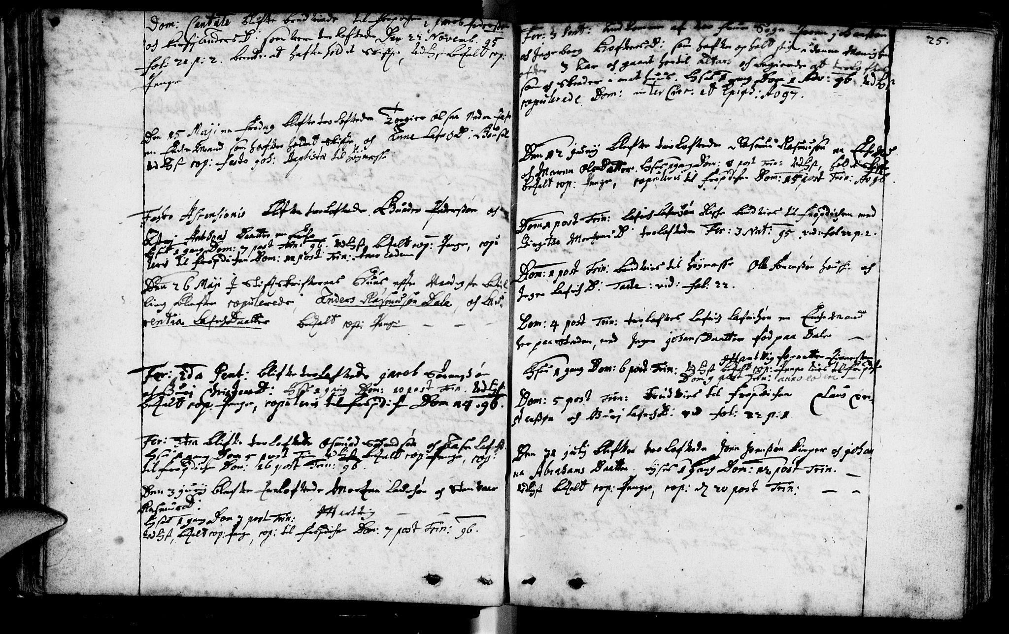 Domkirken sokneprestkontor, SAST/A-101812/001/30/30BA/L0001: Parish register (official) no. A 1 /1, 1688-1727, p. 25