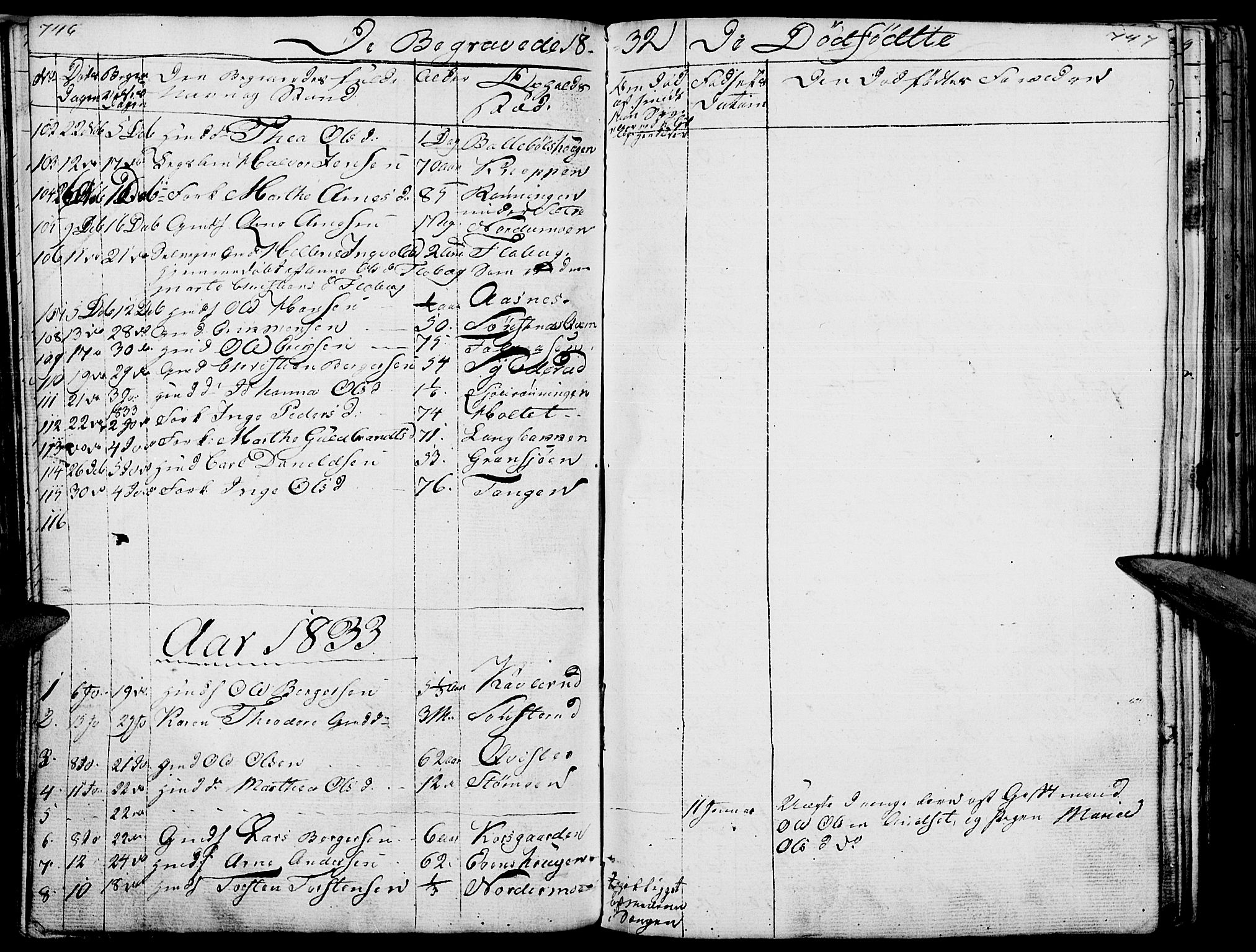 Hof prestekontor, SAH/PREST-038/H/Ha/Haa/L0006: Parish register (official) no. 6, 1822-1841, p. 746-747