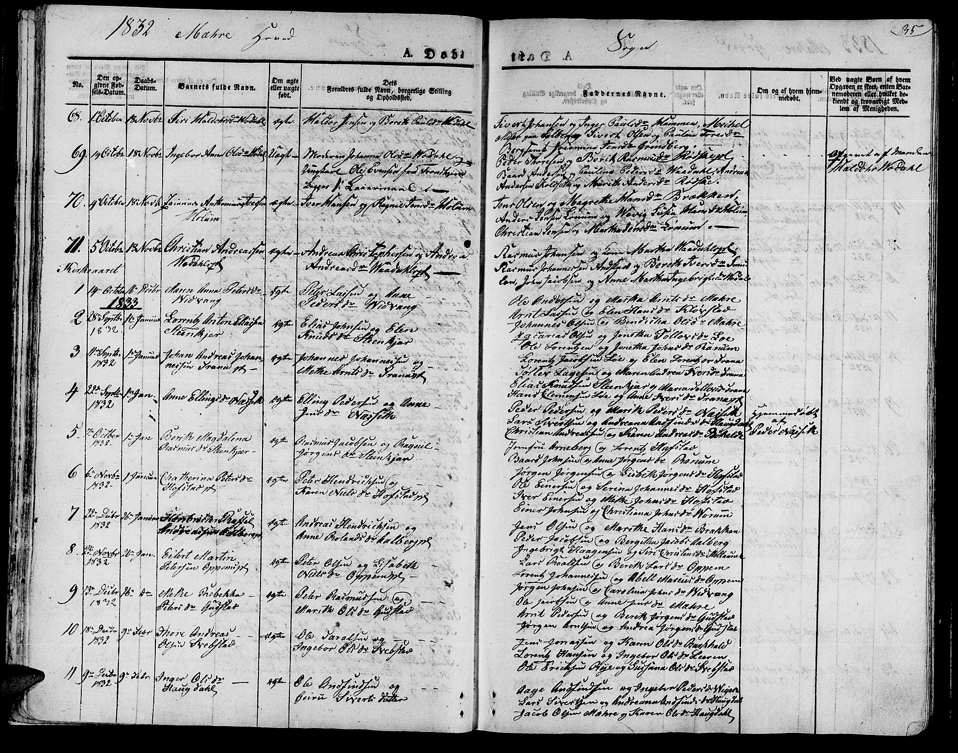 Ministerialprotokoller, klokkerbøker og fødselsregistre - Nord-Trøndelag, AV/SAT-A-1458/735/L0336: Parish register (official) no. 735A05 /1, 1825-1835, p. 35