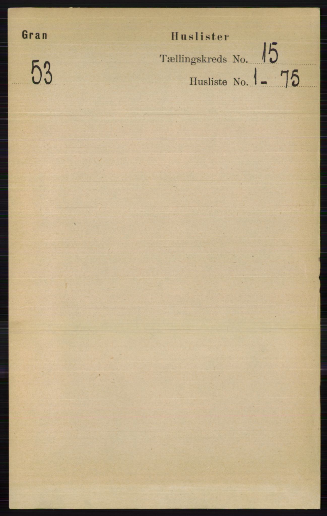 RA, 1891 census for 0534 Gran, 1891, p. 7540