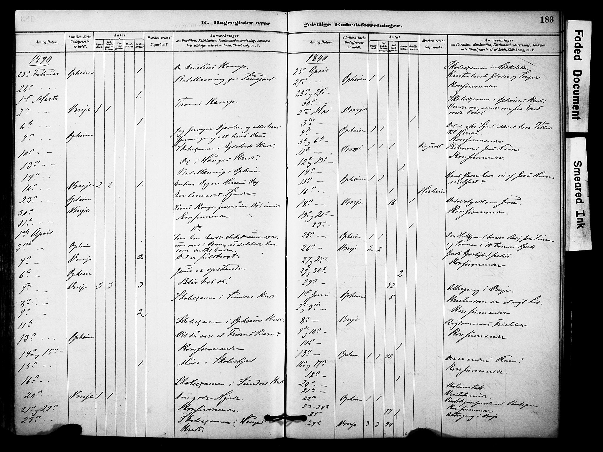 Vossestrand Sokneprestembete, AV/SAB-A-79101/H/Haa: Parish register (official) no. C 1, 1878-1903, p. 183