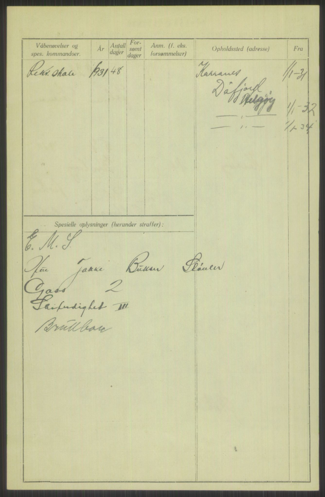 Forsvaret, Troms infanteriregiment nr. 16, AV/RA-RAFA-3146/P/Pa/L0015: Rulleblad for regimentets menige mannskaper, årsklasse 1931, 1931, p. 1132