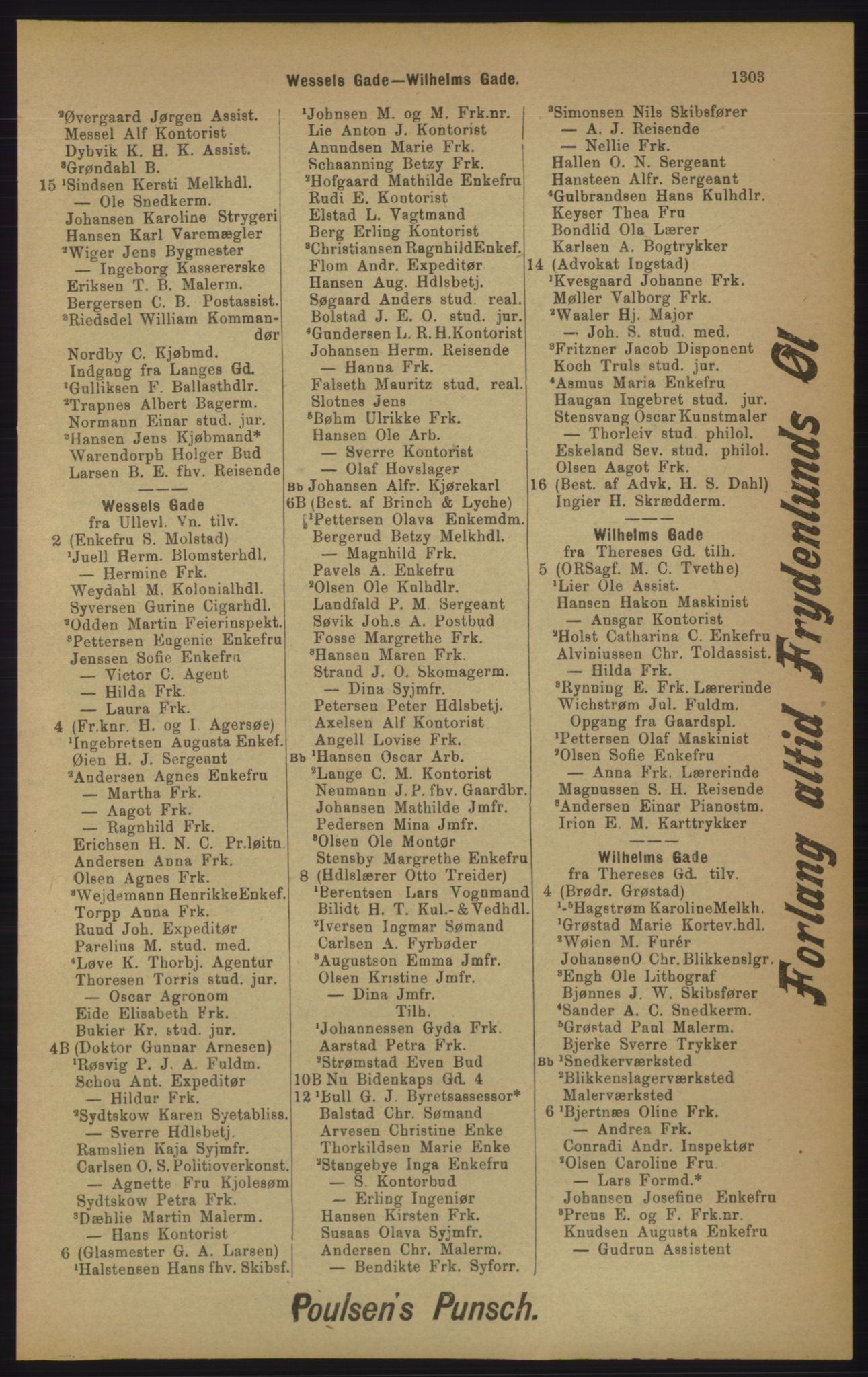 Kristiania/Oslo adressebok, PUBL/-, 1905, p. 1303