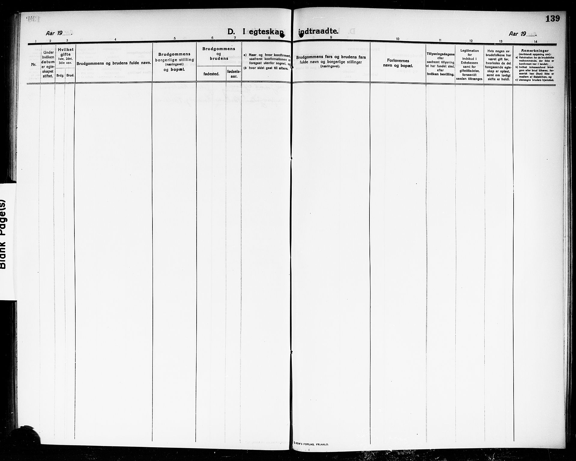 Moss prestekontor Kirkebøker, SAO/A-2003/G/Gb/L0003: Parish register (copy) no. II 3, 1910-1919, p. 139