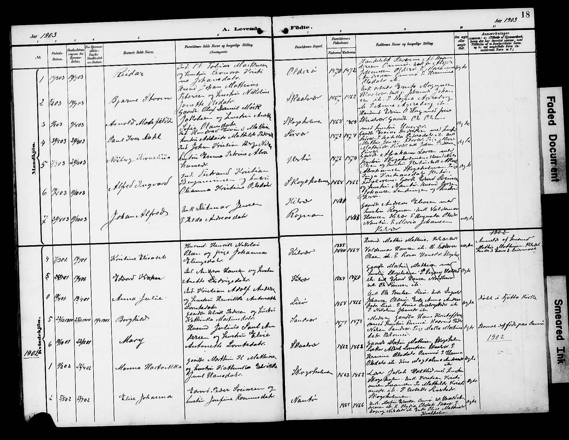 Ministerialprotokoller, klokkerbøker og fødselsregistre - Nordland, SAT/A-1459/818/L0273: Parish register (copy) no. 818C01, 1893-1928, p. 18