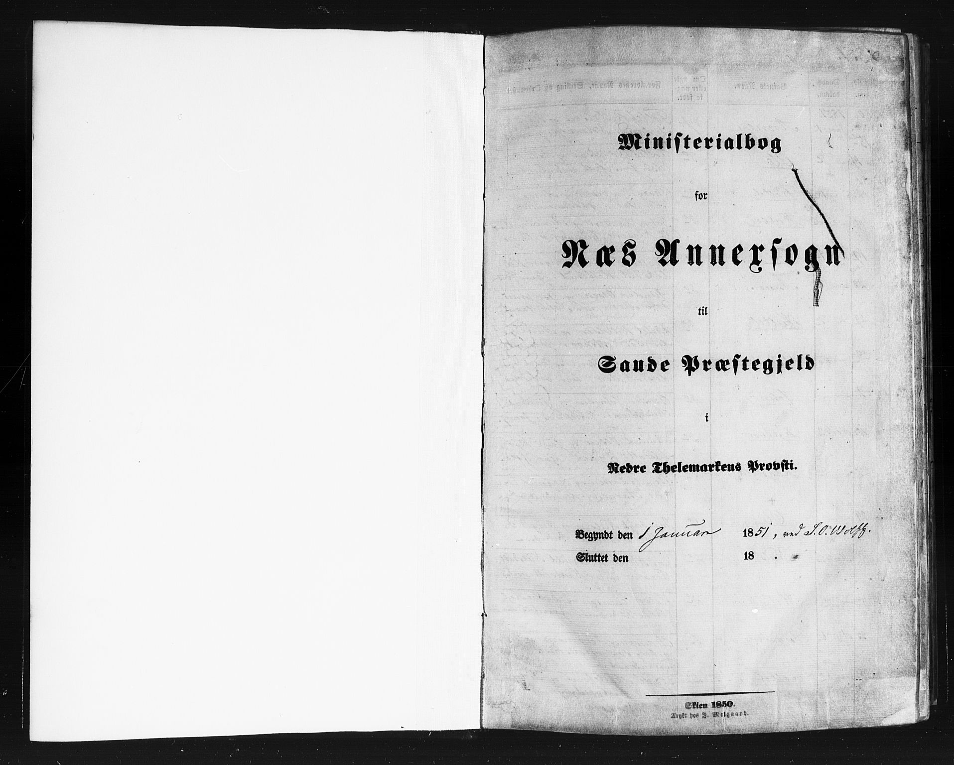 Sauherad kirkebøker, SAKO/A-298/F/Fb/L0001: Parish register (official) no. II 1, 1851-1877