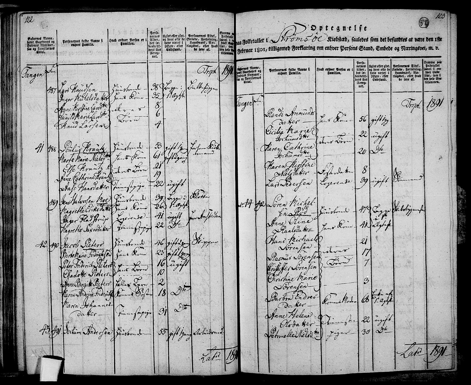 RA, 1801 census for 0602P Bragernes, 1801, p. 869b-870a