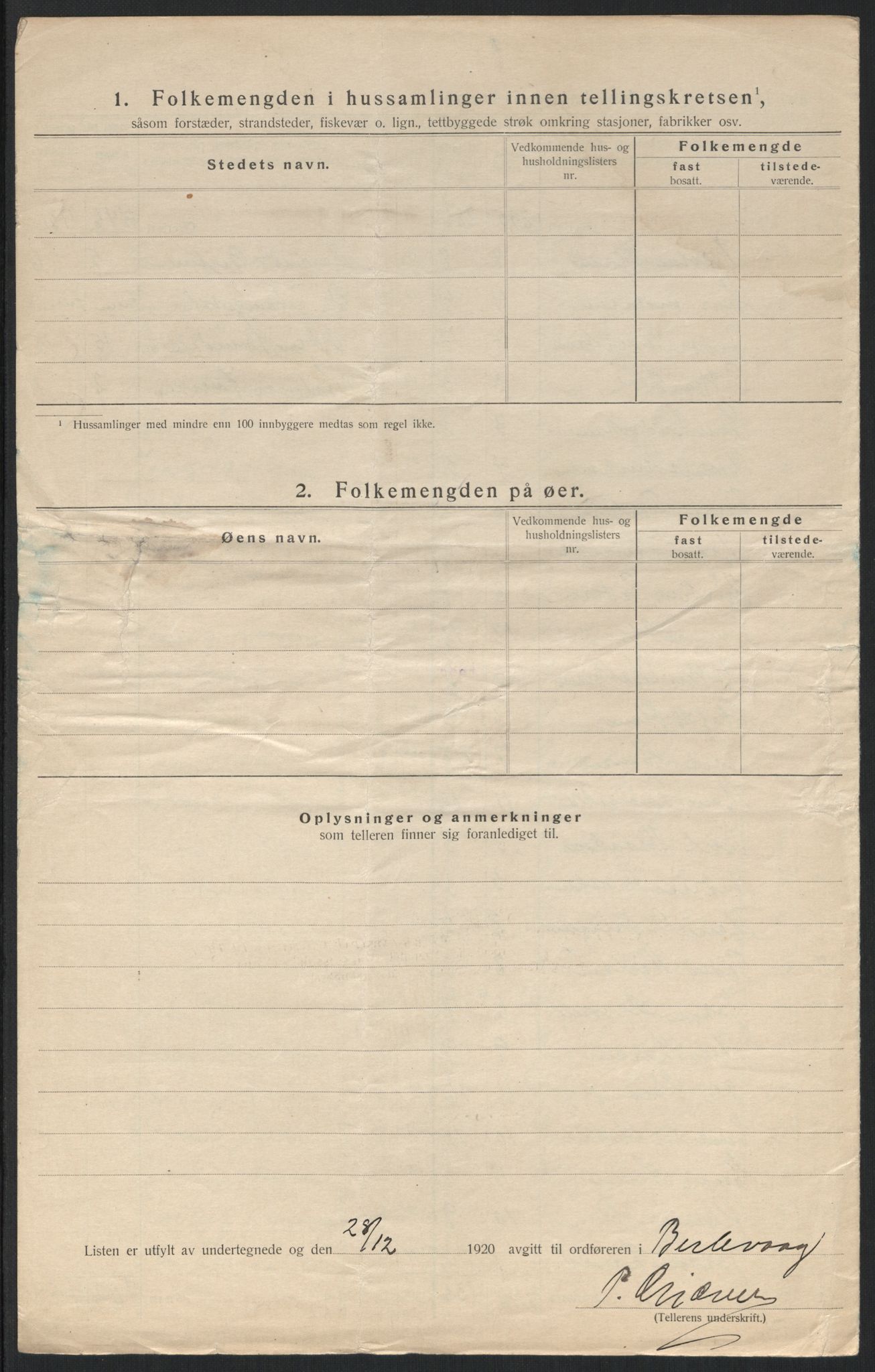 SATØ, 1920 census for Berlevåg, 1920, p. 15