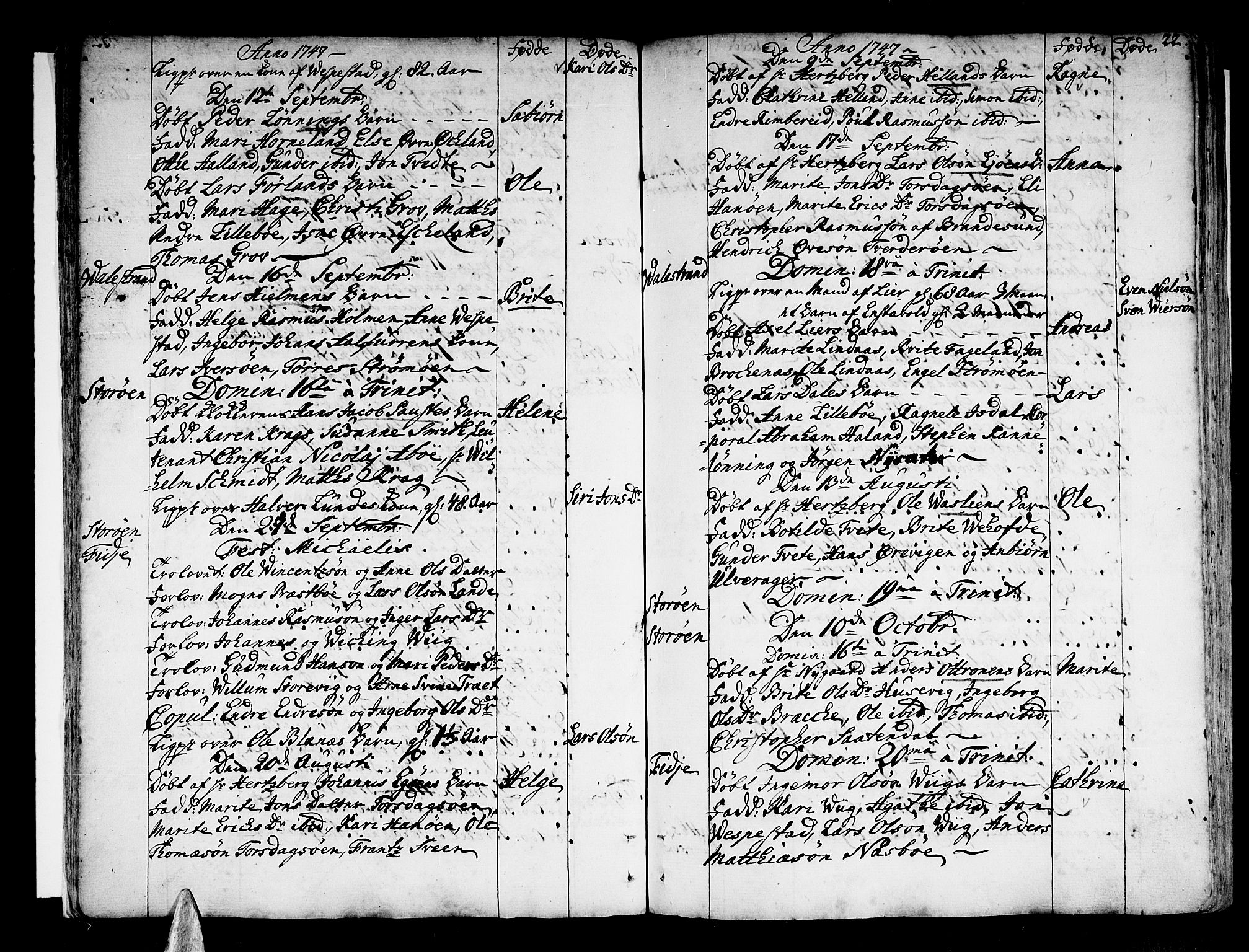 Stord sokneprestembete, AV/SAB-A-78201/H/Haa: Parish register (official) no. A 2, 1744-1777, p. 22