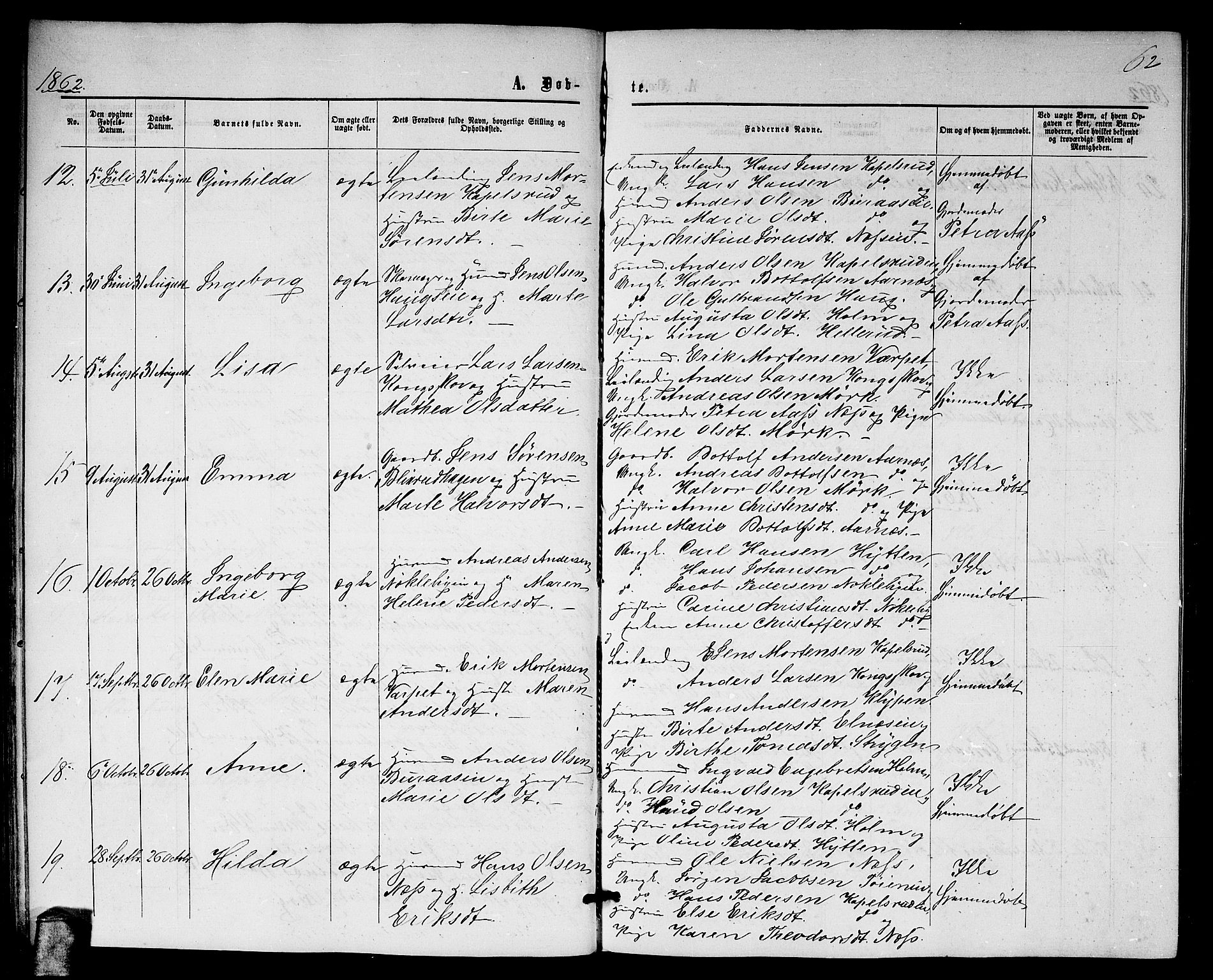 Nittedal prestekontor Kirkebøker, AV/SAO-A-10365a/G/Gb/L0001: Parish register (copy) no. II 1, 1859-1878, p. 62