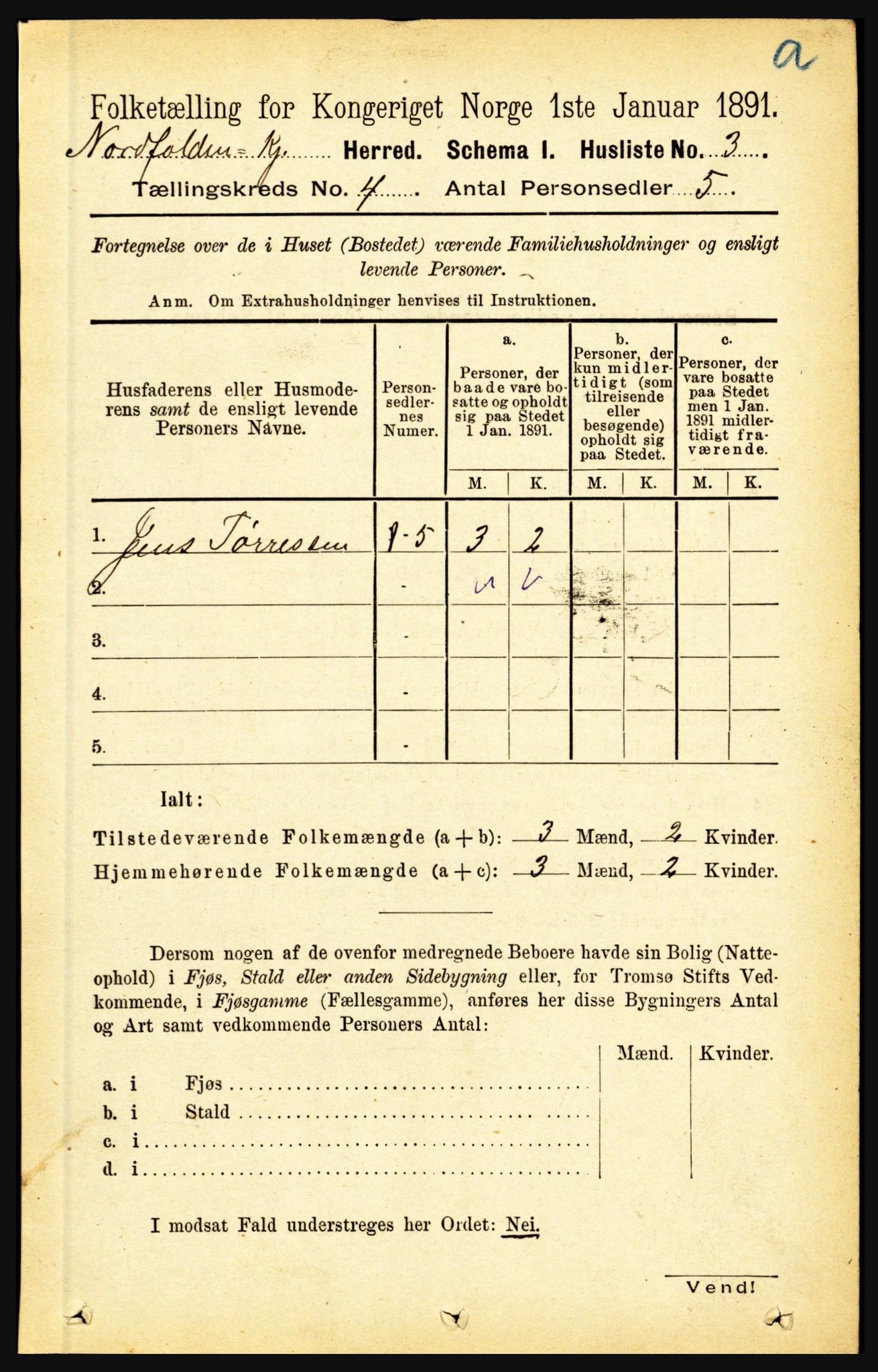 RA, 1891 census for 1846 Nordfold-Kjerringøy, 1891, p. 902
