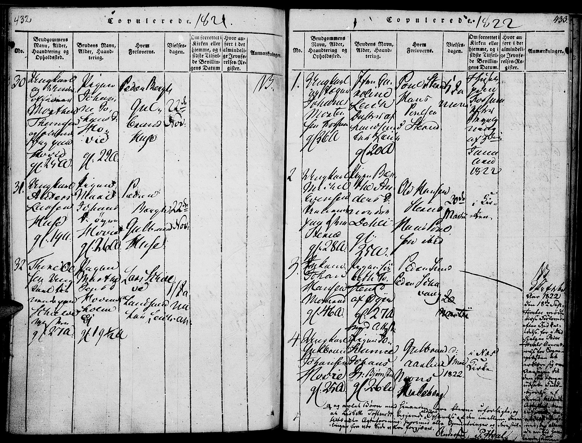 Nes prestekontor, Hedmark, AV/SAH-PREST-020/K/Ka/L0002: Parish register (official) no. 2, 1813-1827, p. 432-433