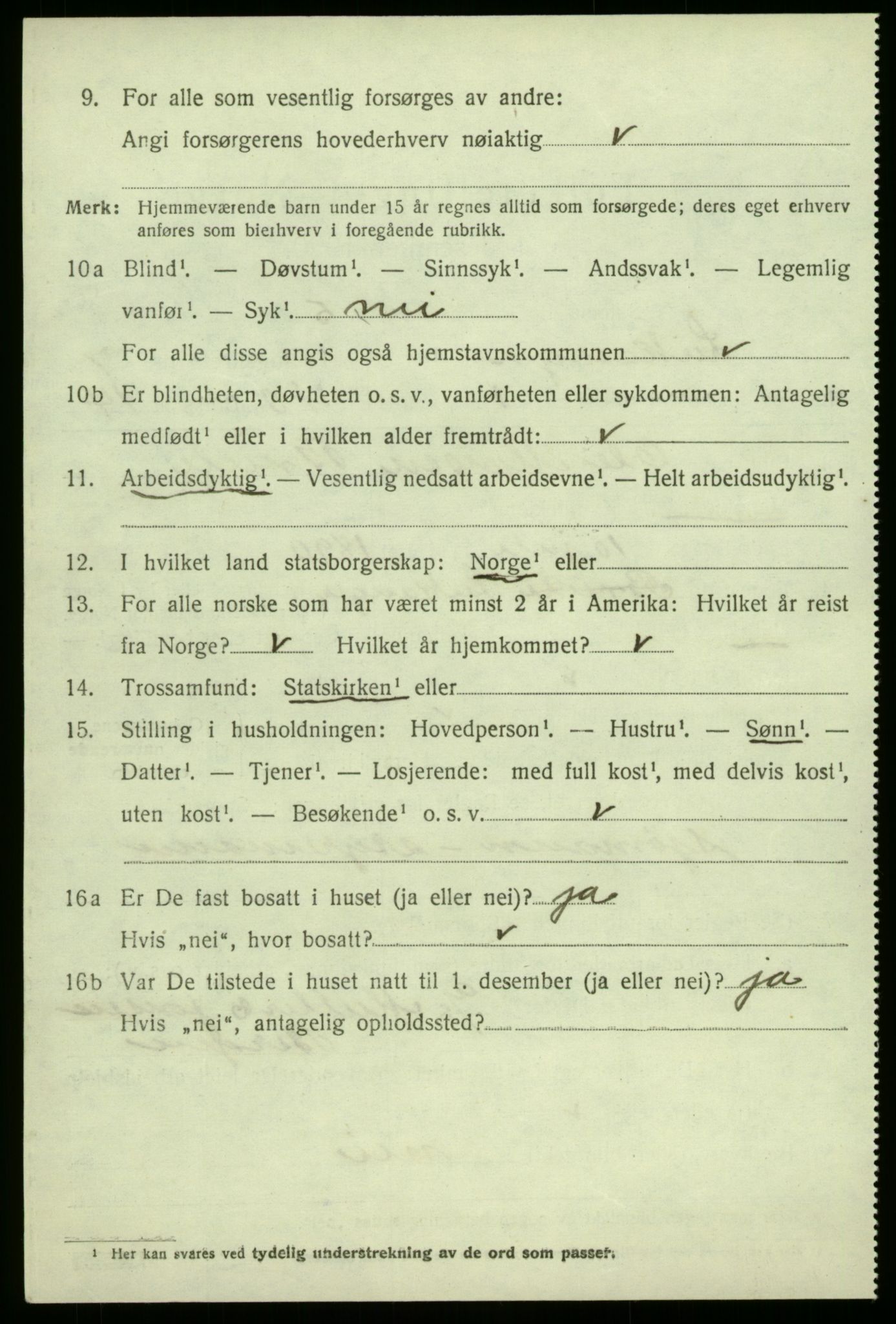 SAB, 1920 census for Leikanger, 1920, p. 4597