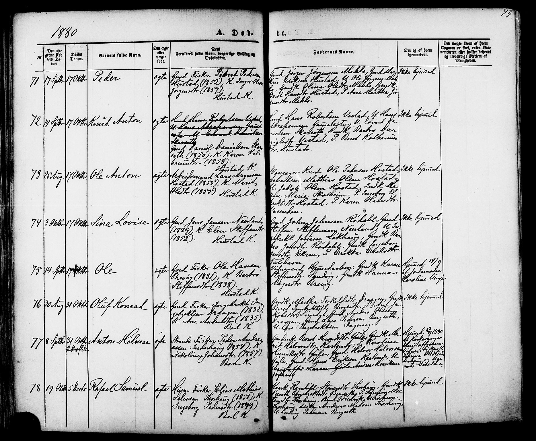 Ministerialprotokoller, klokkerbøker og fødselsregistre - Møre og Romsdal, AV/SAT-A-1454/566/L0768: Parish register (official) no. 566A07, 1869-1881, p. 93