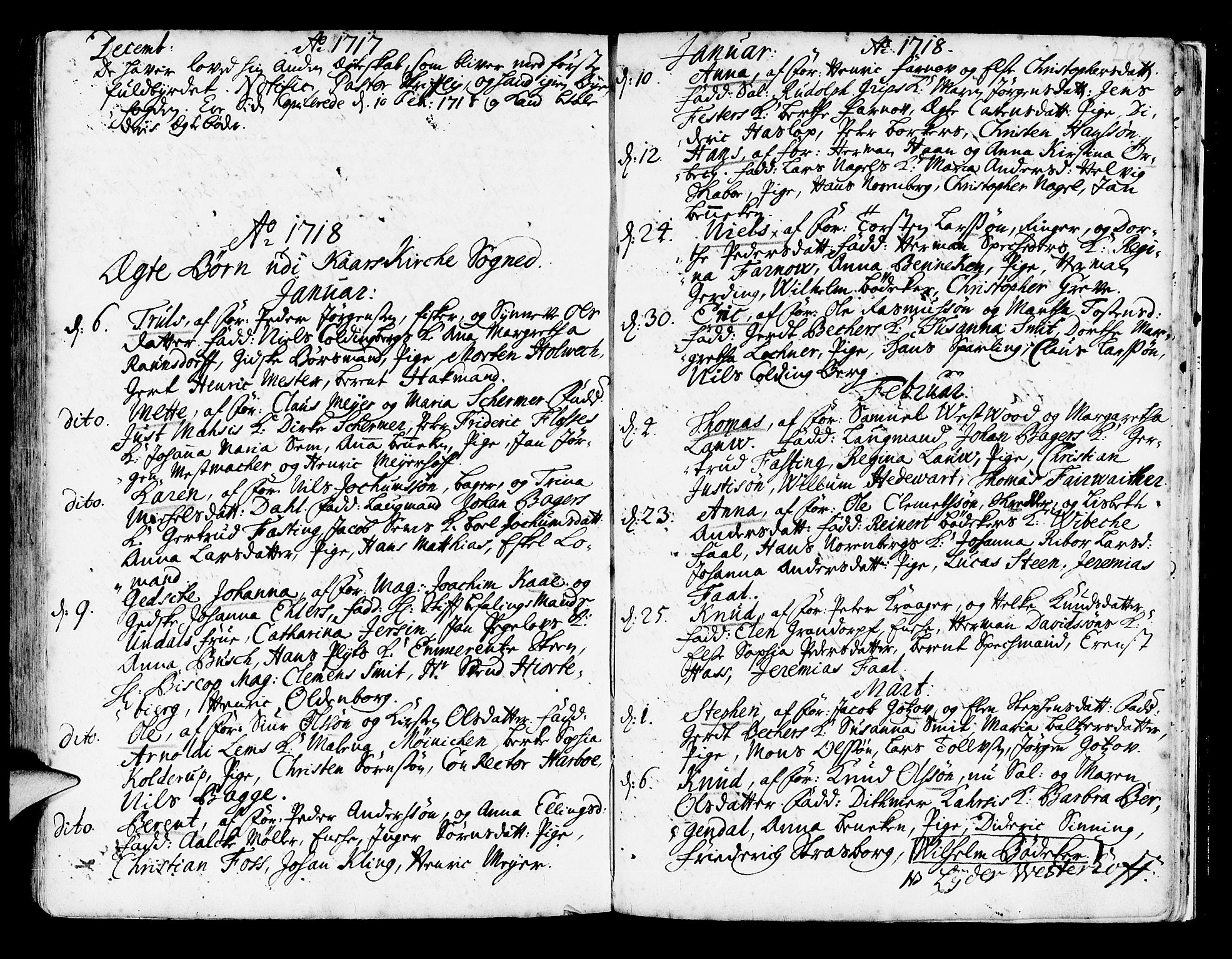 Korskirken sokneprestembete, AV/SAB-A-76101/H/Haa/L0003: Parish register (official) no. A 3, 1698-1719, p. 262