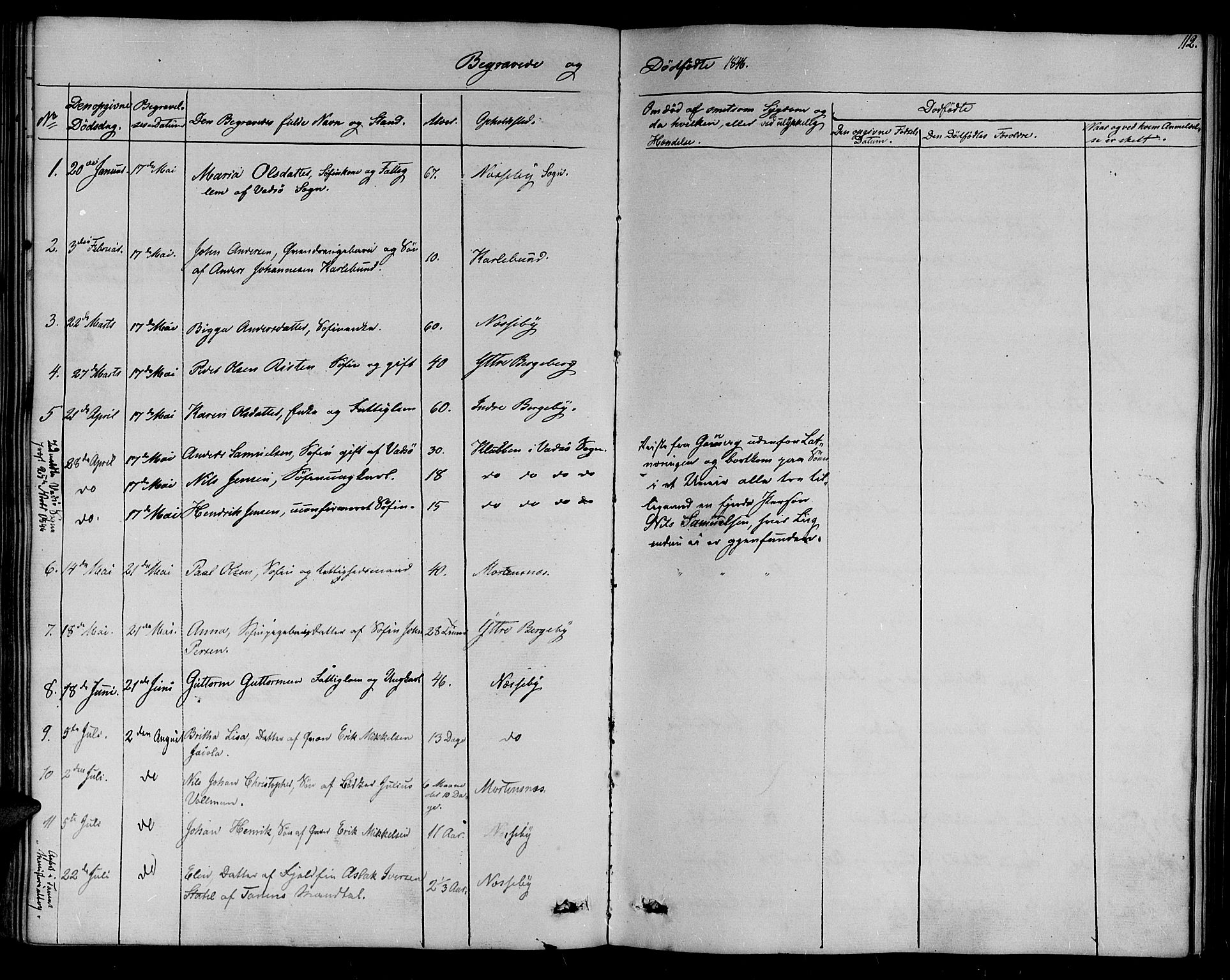 Nesseby sokneprestkontor, SATØ/S-1330/H/Ha/L0001kirke: Parish register (official) no. 1, 1838-1855, p. 112