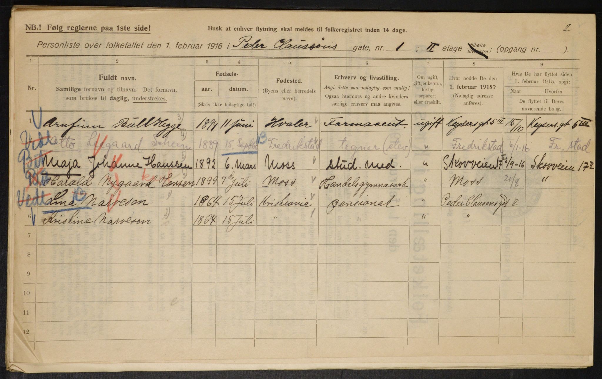 OBA, Municipal Census 1916 for Kristiania, 1916, p. 80683