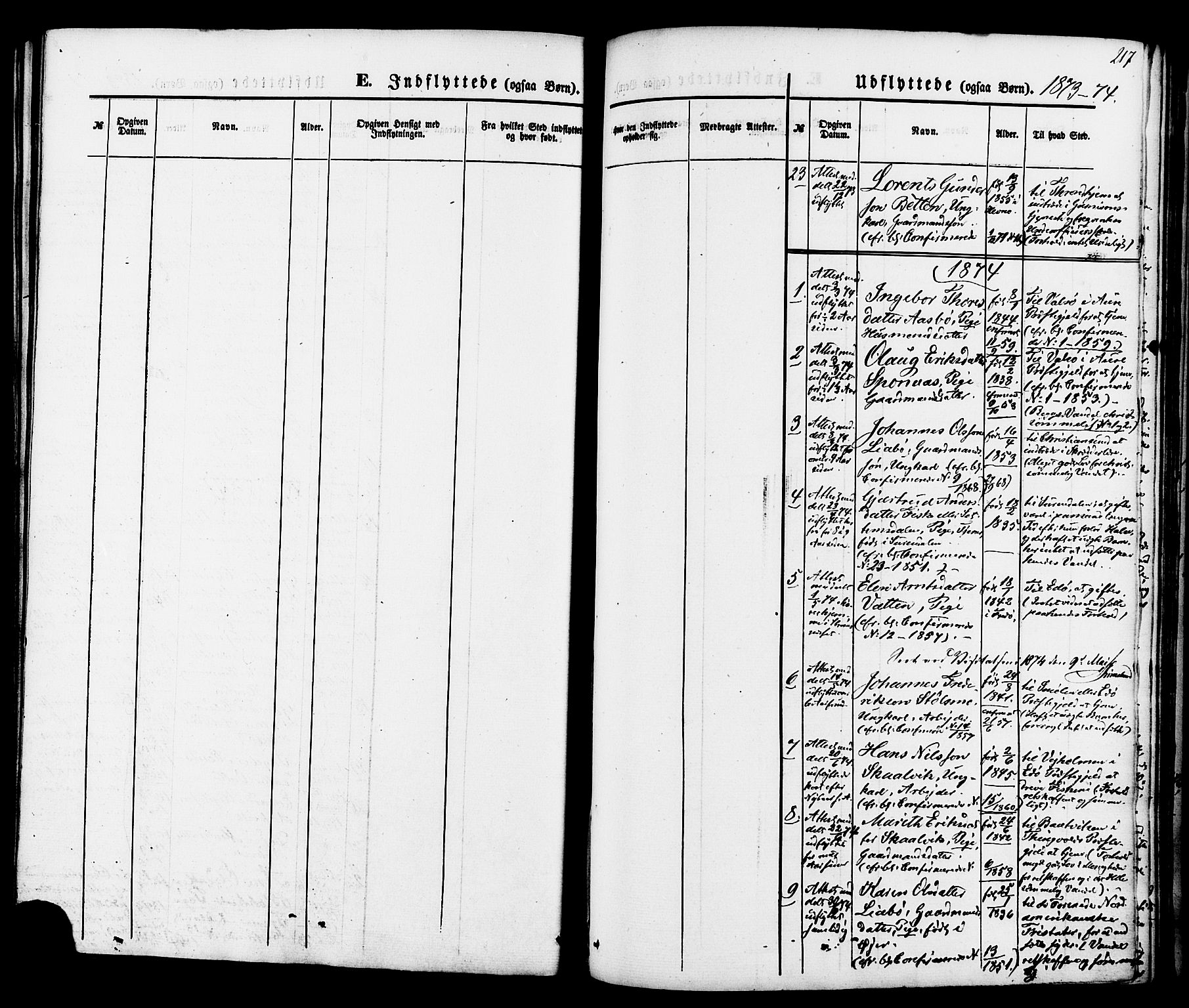 Ministerialprotokoller, klokkerbøker og fødselsregistre - Møre og Romsdal, AV/SAT-A-1454/576/L0884: Parish register (official) no. 576A02, 1865-1879, p. 217