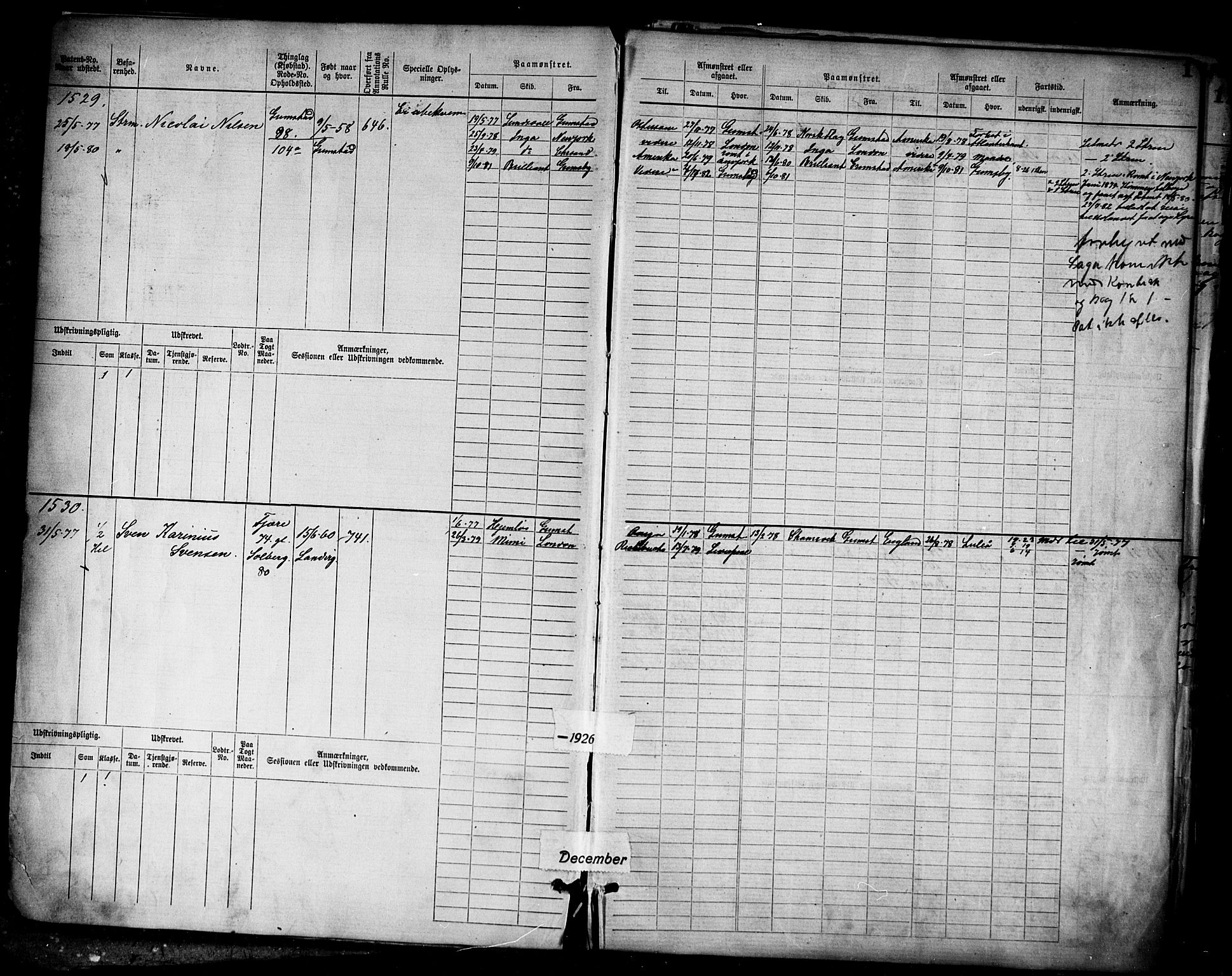 Grimstad mønstringskrets, AV/SAK-2031-0013/F/Fb/L0011: Hovedrulle nr 1529-2290, V-24, 1877-1889, p. 2