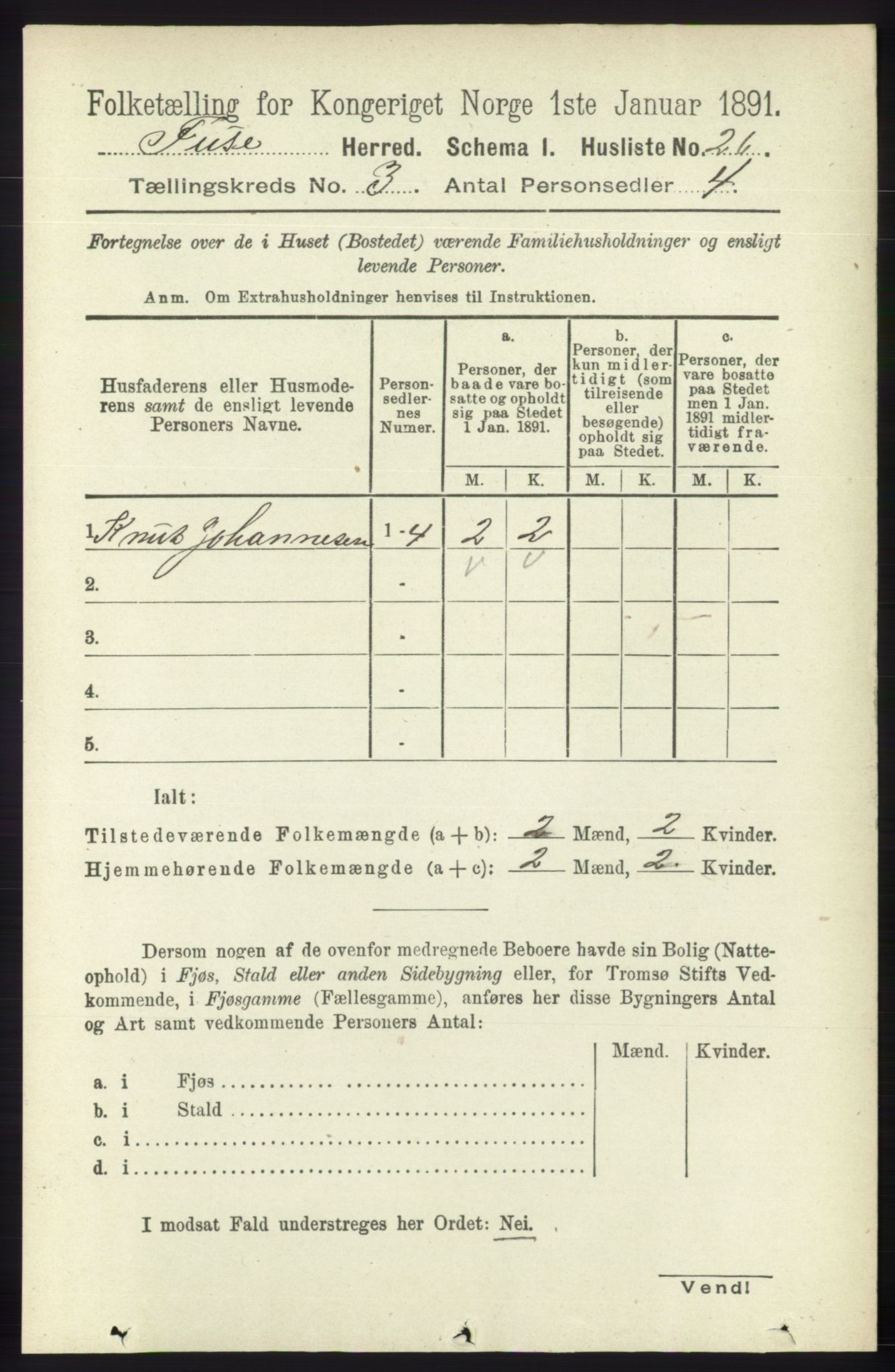 RA, 1891 census for 1241 Fusa, 1891, p. 512