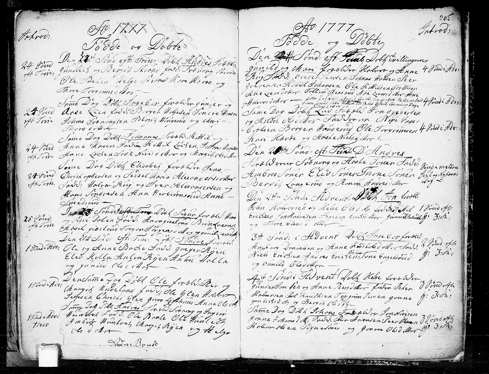 Heddal kirkebøker, SAKO/A-268/F/Fa/L0003: Parish register (official) no. I 3, 1723-1783, p. 205