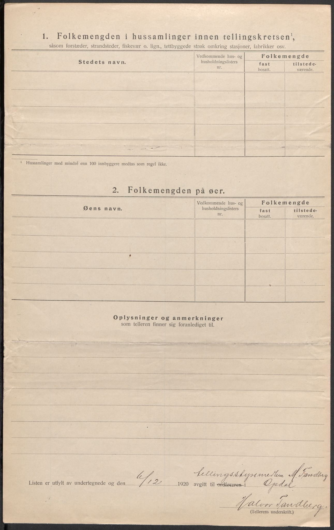 SAKO, 1920 census for Uvdal, 1920, p. 19