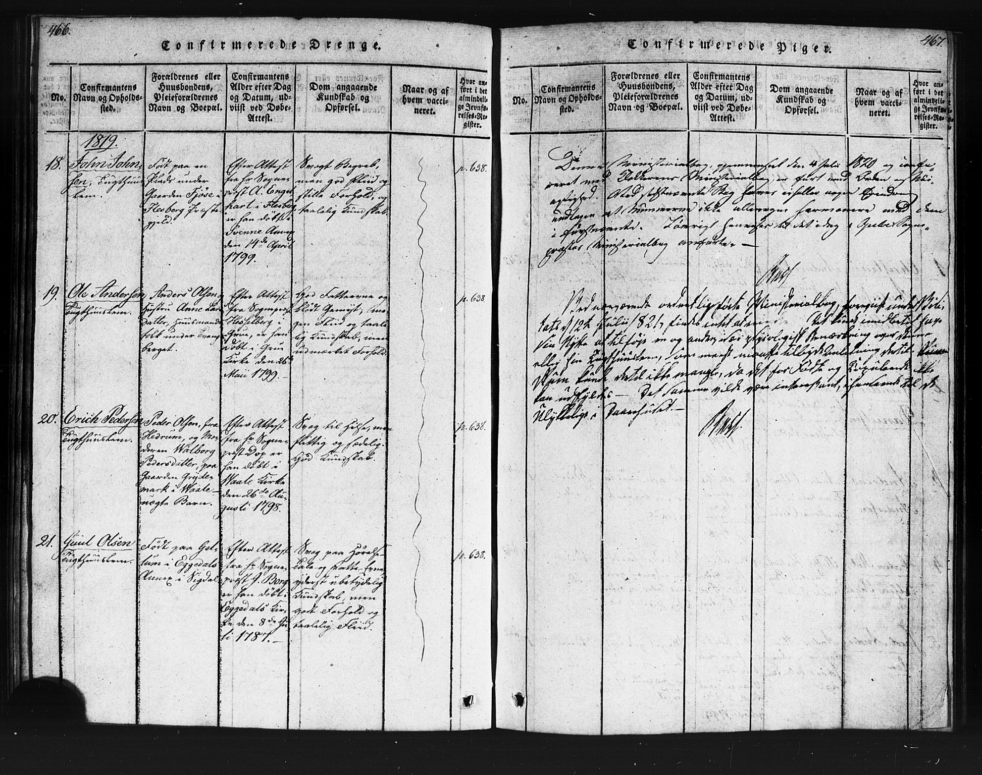 Kristiania tukthusprest Kirkebøker, AV/SAO-A-10881/F/Fa/L0002: Parish register (official) no. 2, 1817-1830, p. 466-467