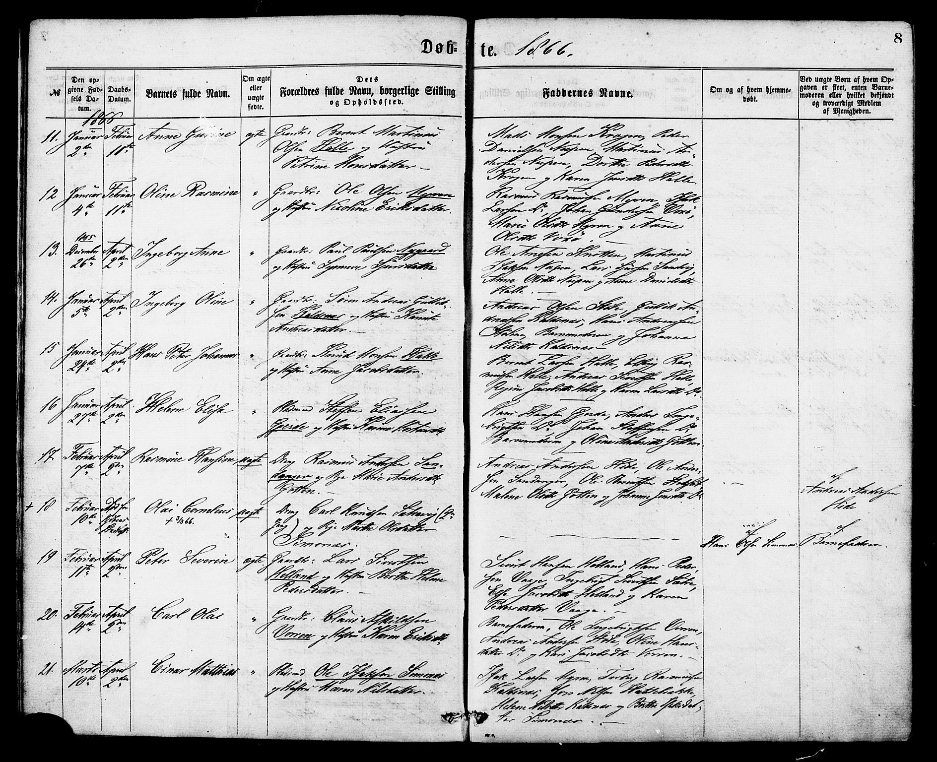 Ministerialprotokoller, klokkerbøker og fødselsregistre - Møre og Romsdal, AV/SAT-A-1454/503/L0035: Parish register (official) no. 503A03, 1865-1884, p. 8