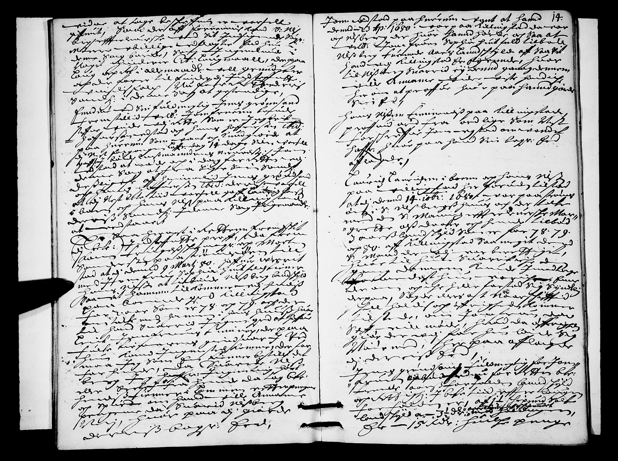 Lier, Røyken og Hurum sorenskriveri, AV/SAKO-A-89/F/Fa/L0022: Tingbok, 1681, p. 14