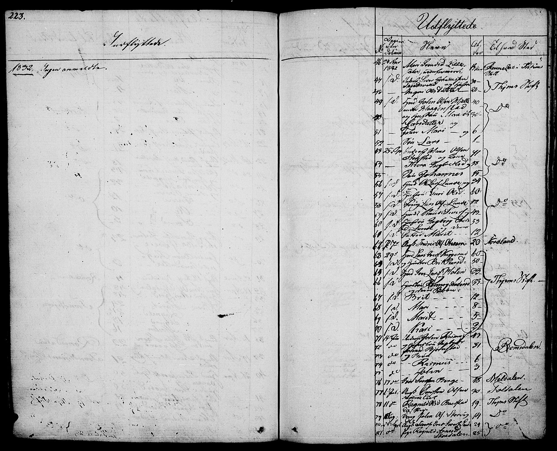 Vågå prestekontor, SAH/PREST-076/H/Ha/Haa/L0004: Parish register (official) no. 4 /1, 1827-1842, p. 223