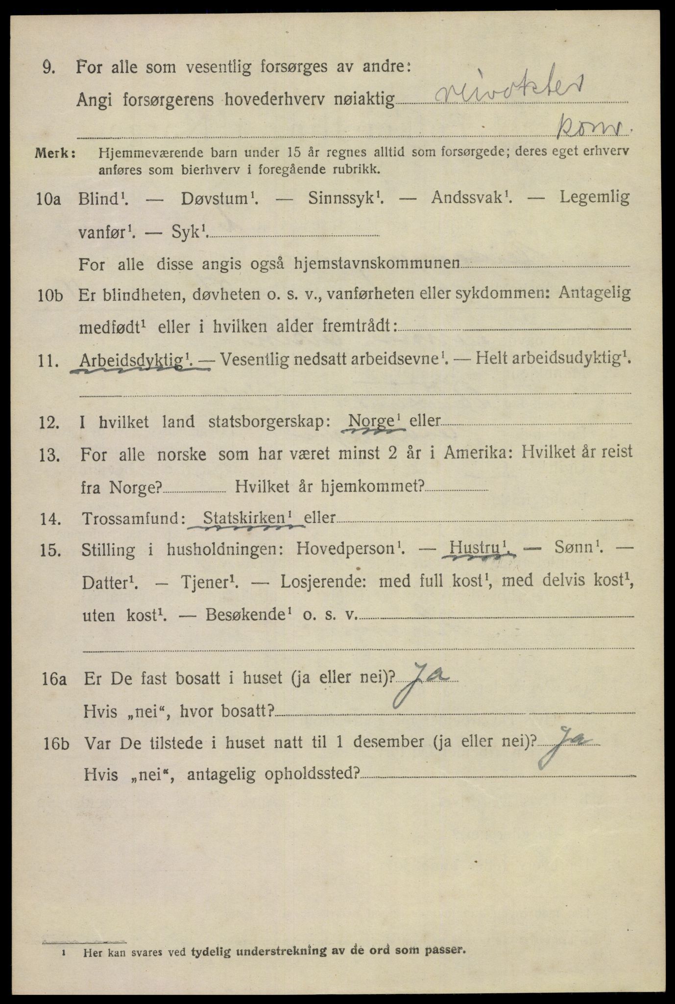 SAKO, 1920 census for Eidanger, 1920, p. 2019