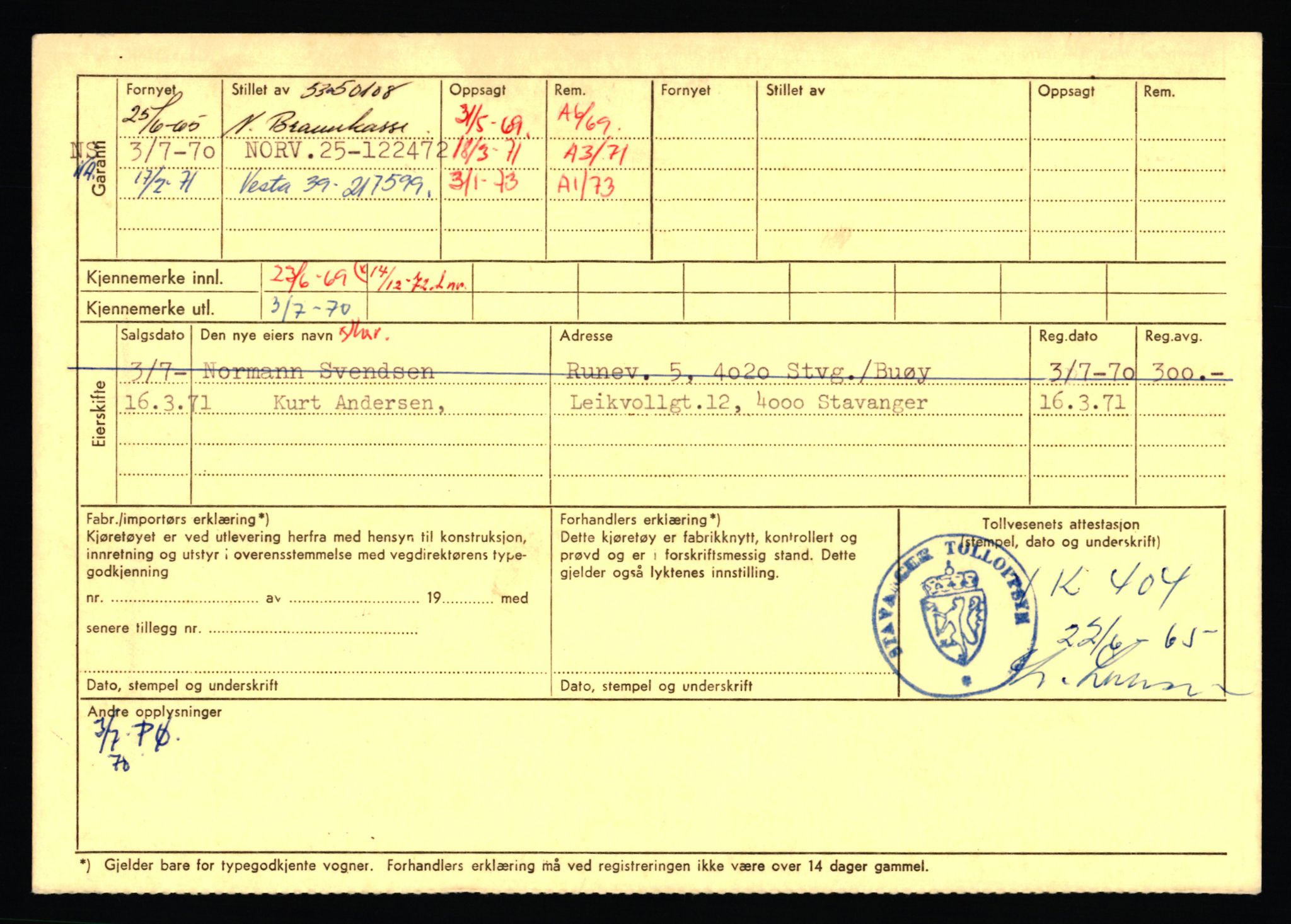 Stavanger trafikkstasjon, AV/SAST-A-101942/0/F/L0072: L-82200 - L-84099, 1930-1971, p. 2006