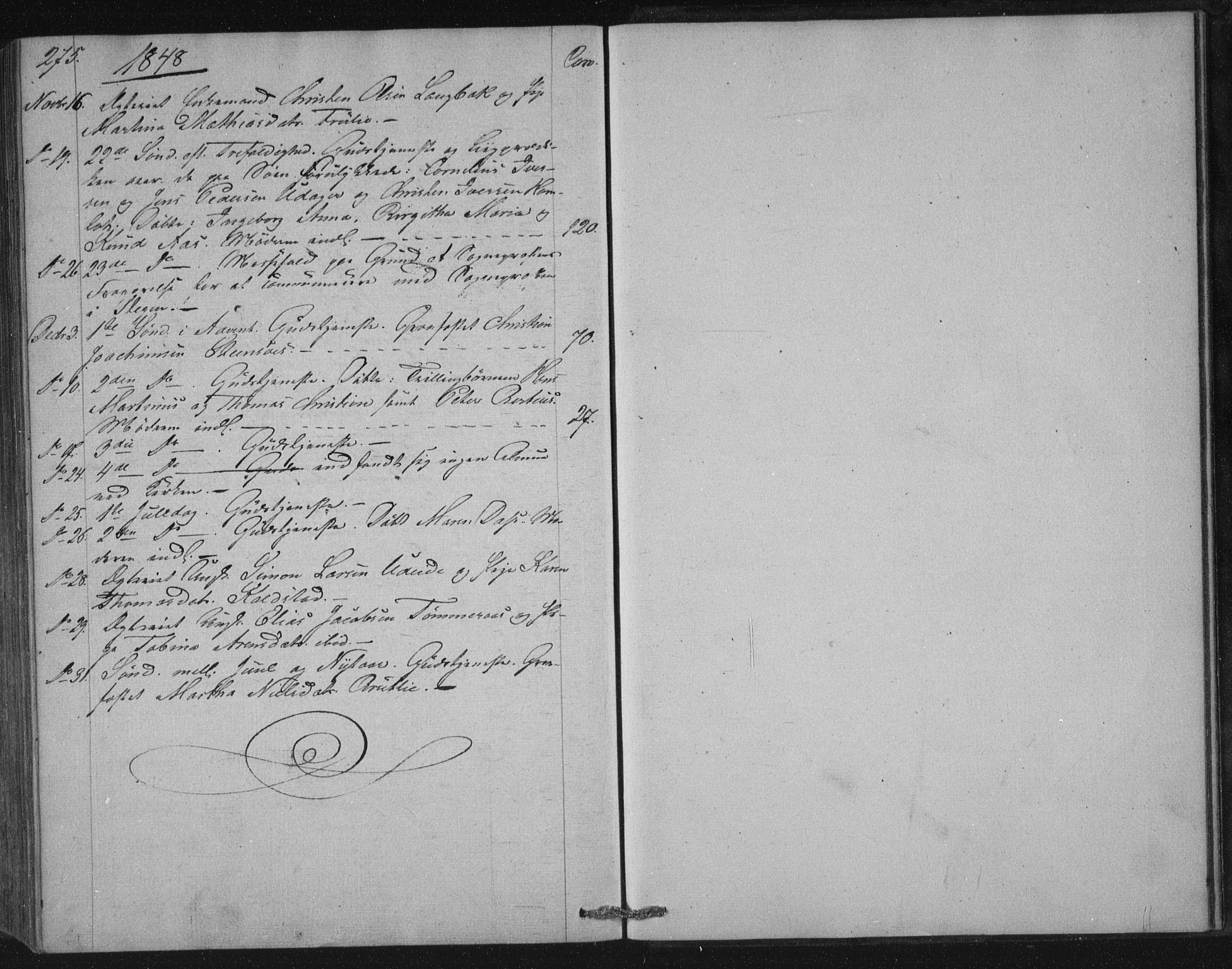 Ministerialprotokoller, klokkerbøker og fødselsregistre - Nordland, AV/SAT-A-1459/859/L0843: Parish register (official) no. 859A03, 1840-1848, p. 275